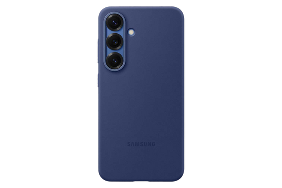 Coque en silicone pour Galaxy S25 - Bleu