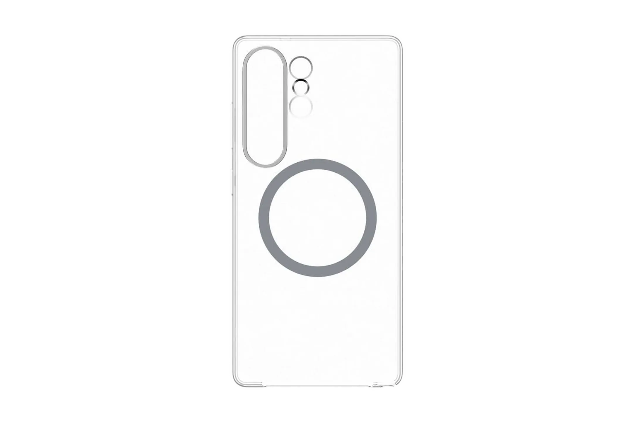 Clear magnet cover voor Galaxy S25 Ultra+ - Transparant