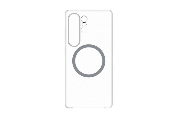 Clear magnet cover voor Galaxy S25 Ultra+ - Transparant