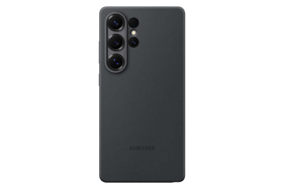 Coque en silicone pour Galaxy S25 Ultra - Noir
