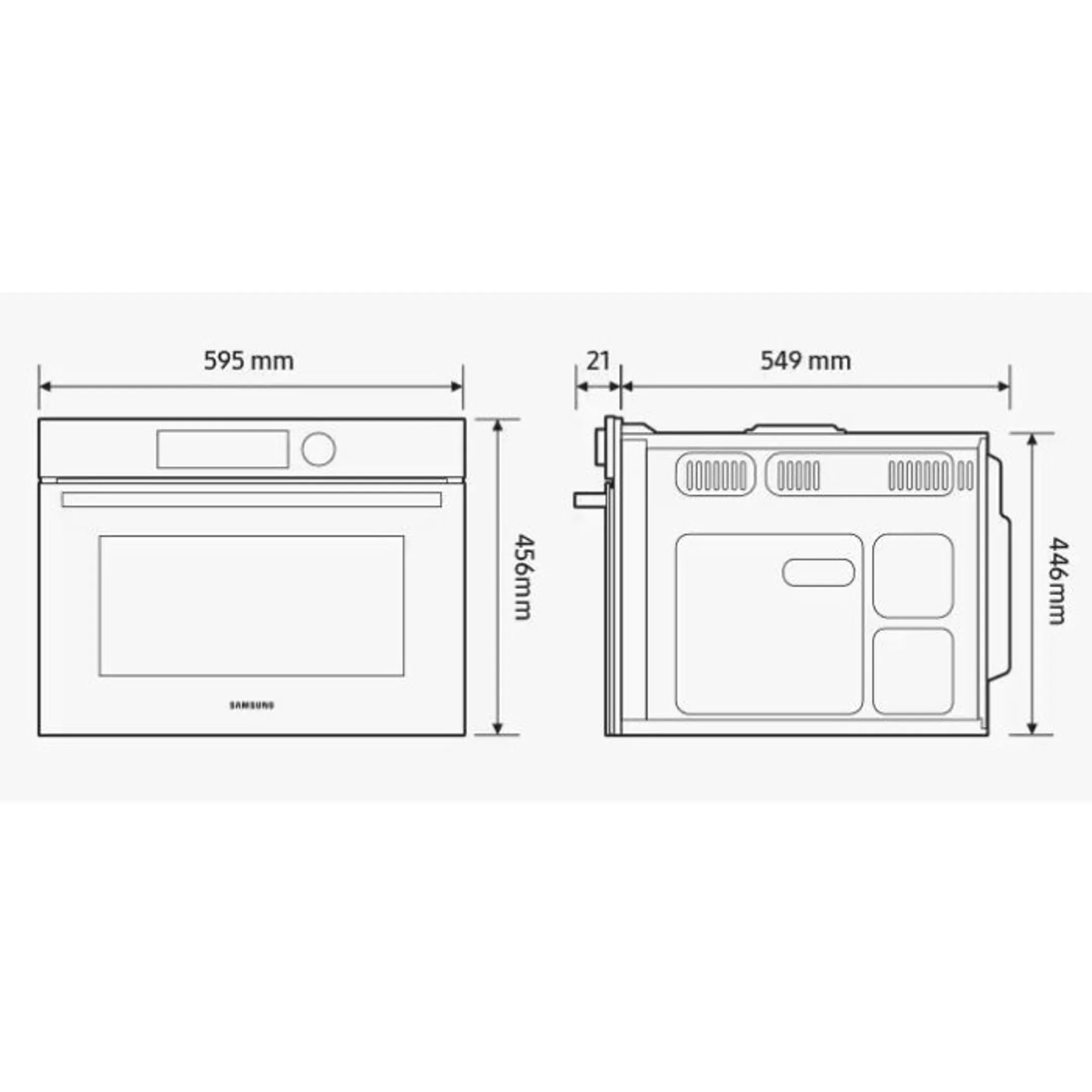 Samsung Micro-ondes combi encastrable NQ5B4553FBK image