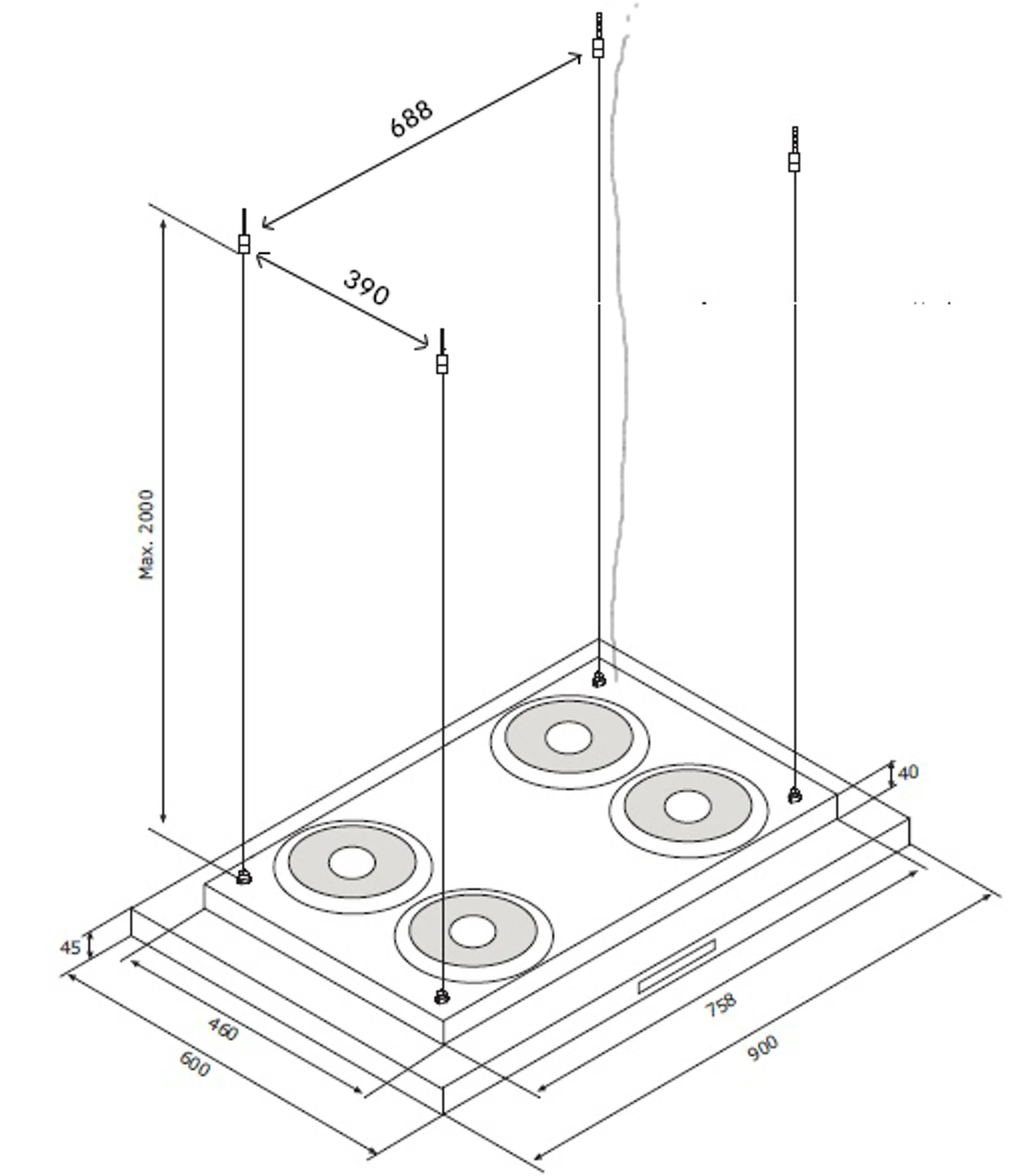 AIRPOT Hotte îlot F142 image