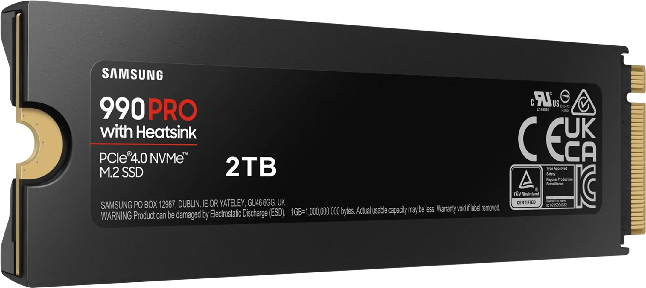 Samsung 990 PRO Heatsink PCIe 4.0 NVMe M.2 SSD - 2TB image