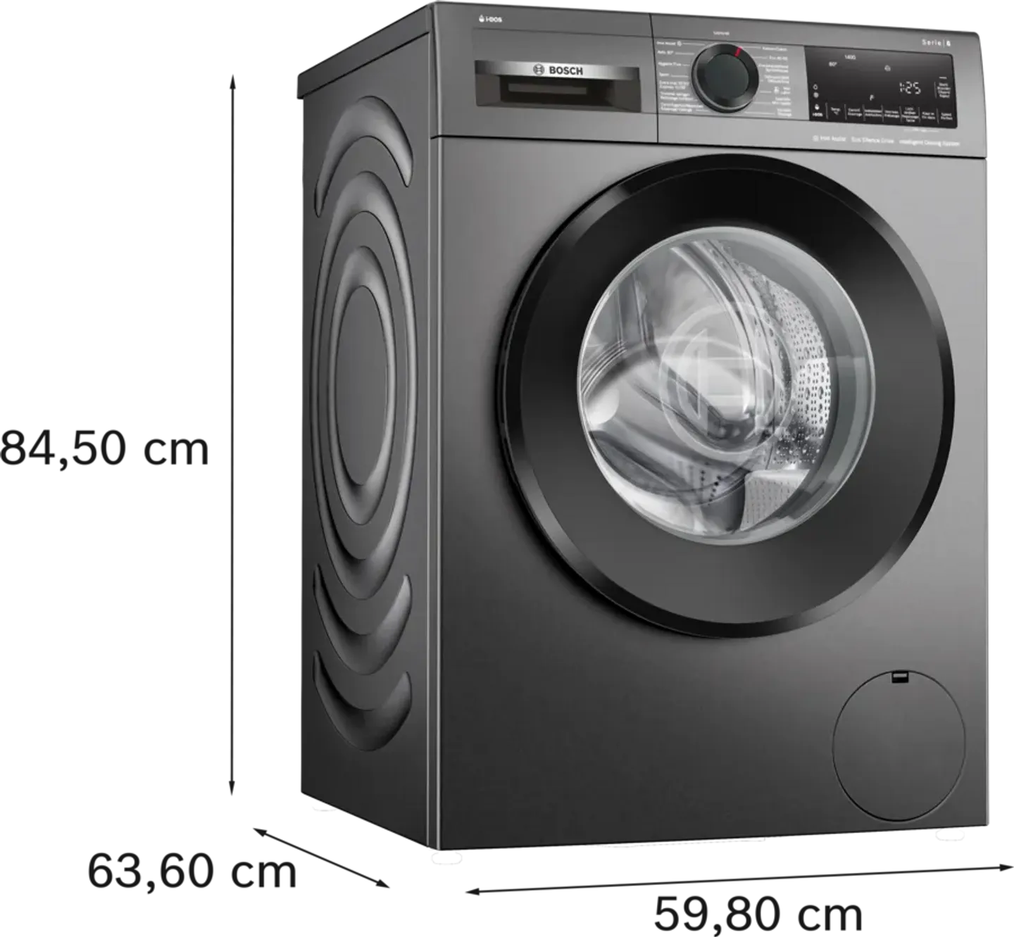 Bosch Serie 6 WGG244F1IT Lavatrice a carica frontale 9kg 1400g/min Bianco con pannello di controllo silver Classe A