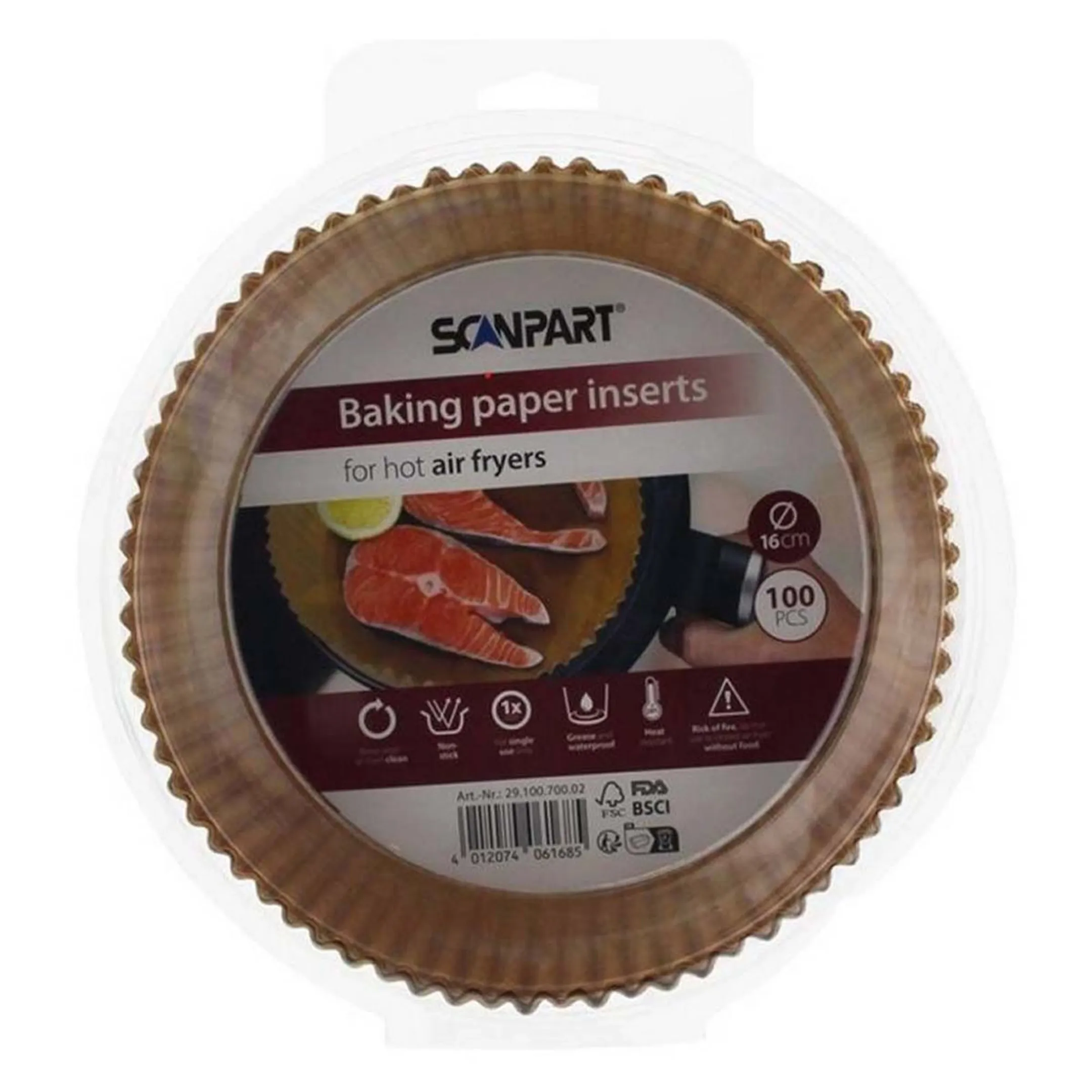 Feuille de cuisson Airfryer 16 cm - 100 pièces