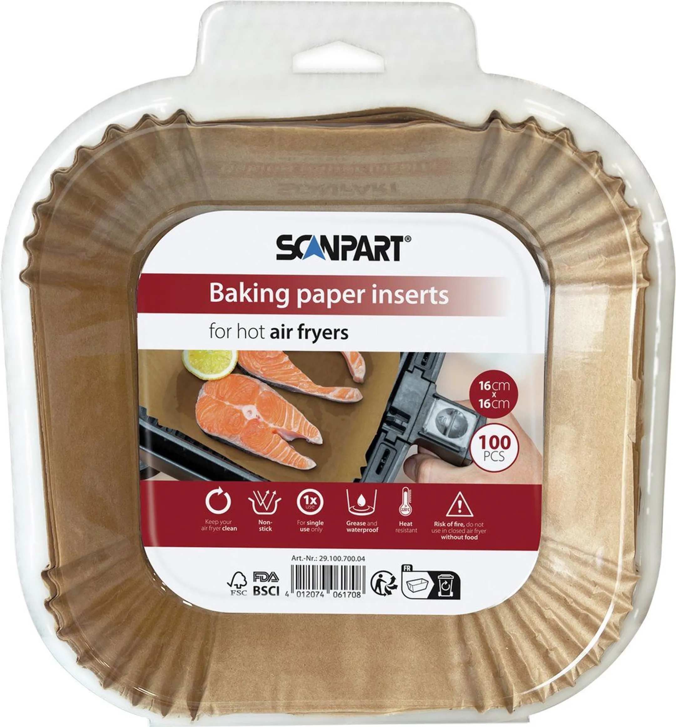 Papier cuisson airfyer 16 cm - 100 pièces