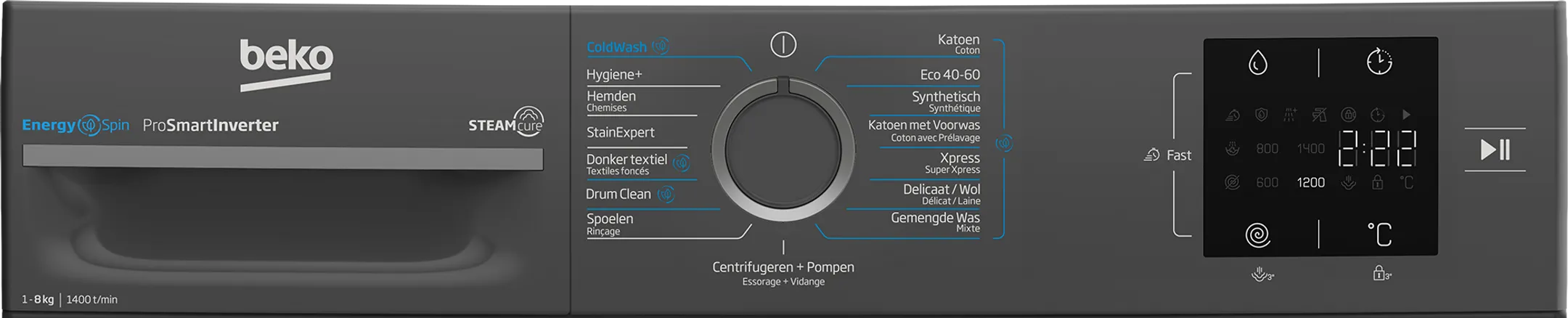 Beko Machine à laver BM3WFT3841A image