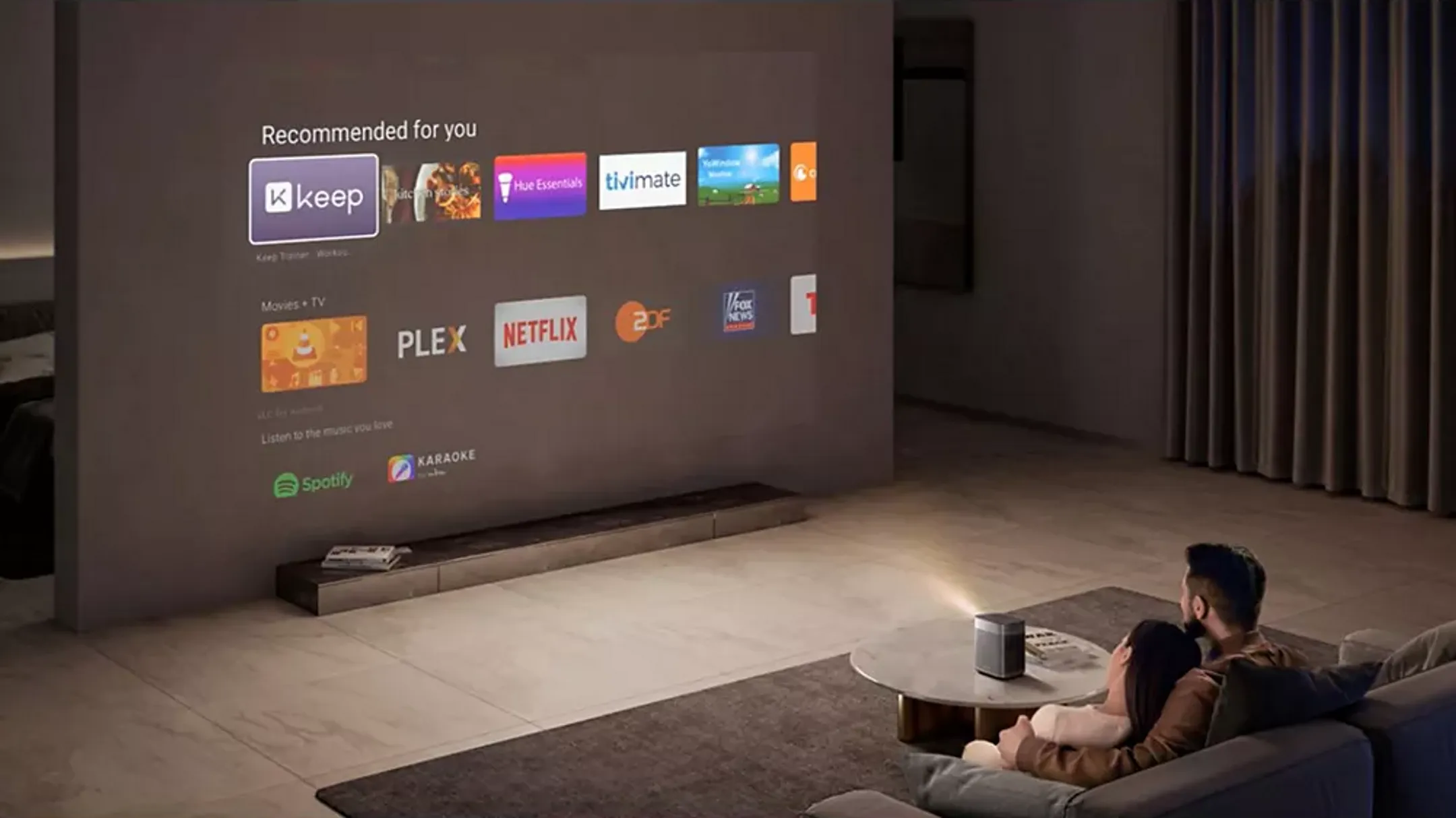XGIMI Halo+ draagbare FHD-projector met geïntegreerde Google TV image