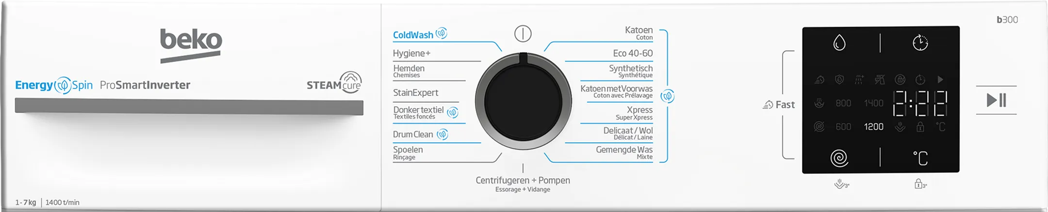 Beko Machine à laver BM3WFU3741W image