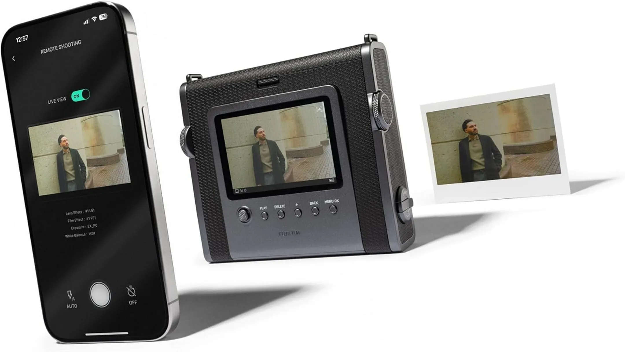 Fujifilm Appareil photo hybride Instax Wide Evo - Noir image