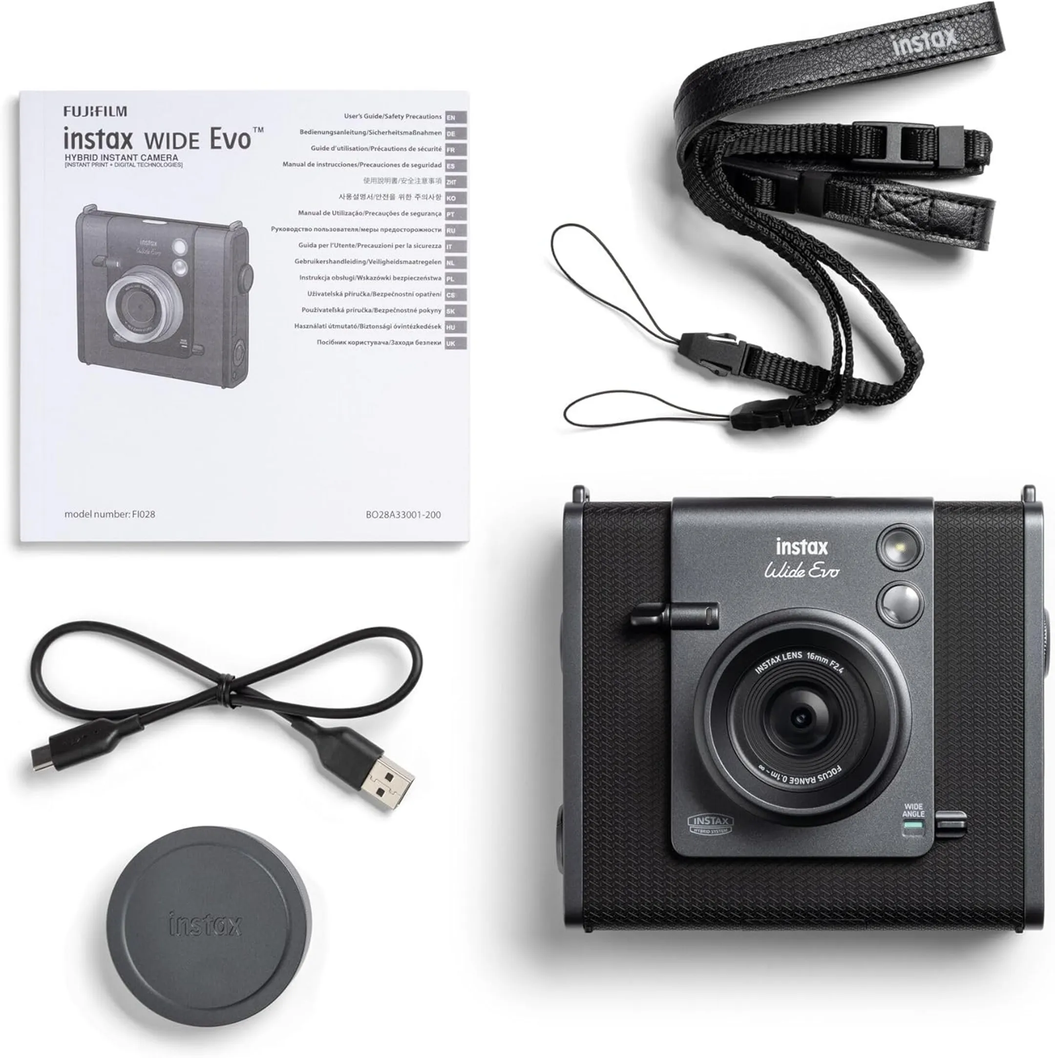 Fujifilm Appareil photo hybride Instax Wide Evo - Noir image
