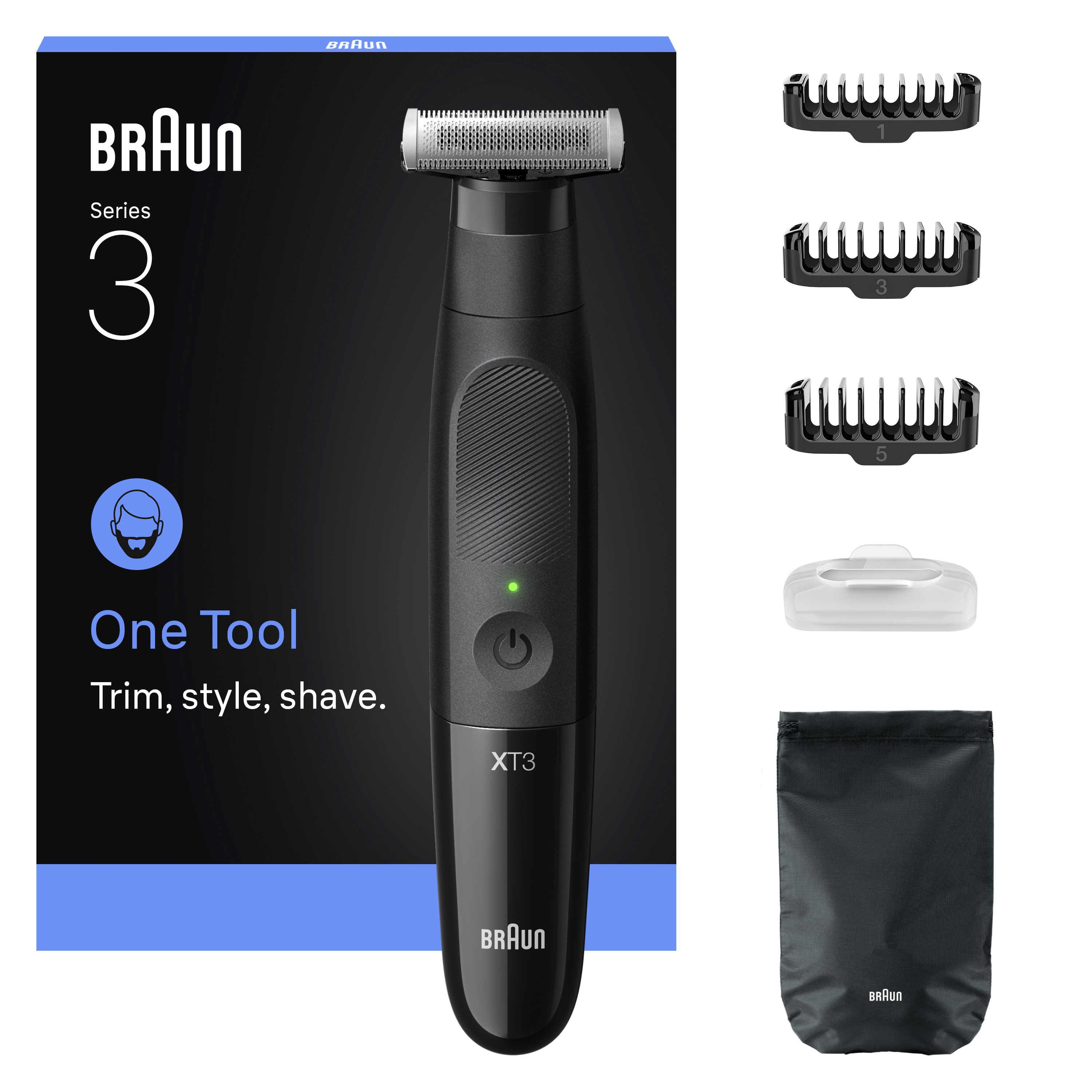 Braun Baard- en lichaamstrimmer Series X XT3100