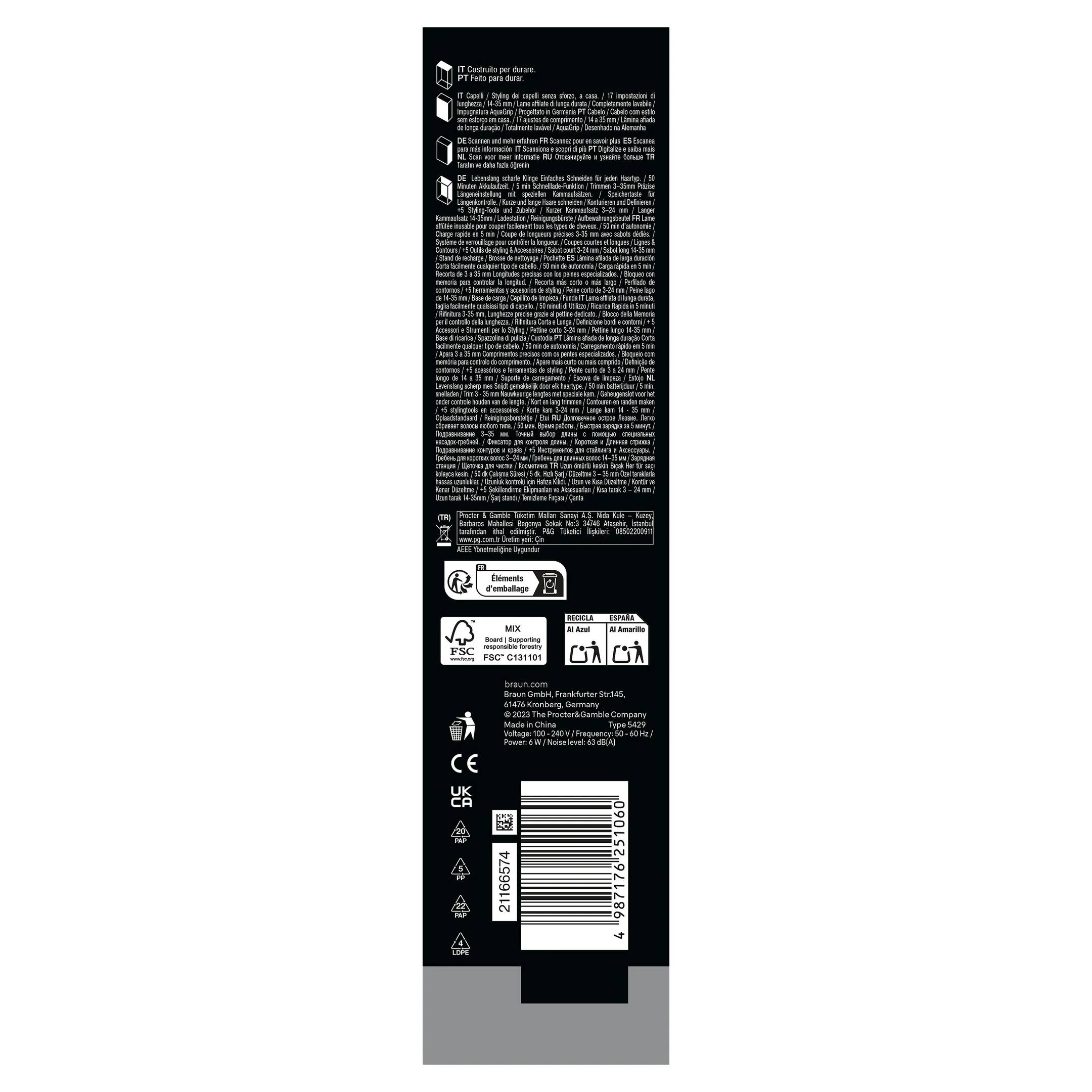 Braun Tondeuse cheveux HC 7590 image