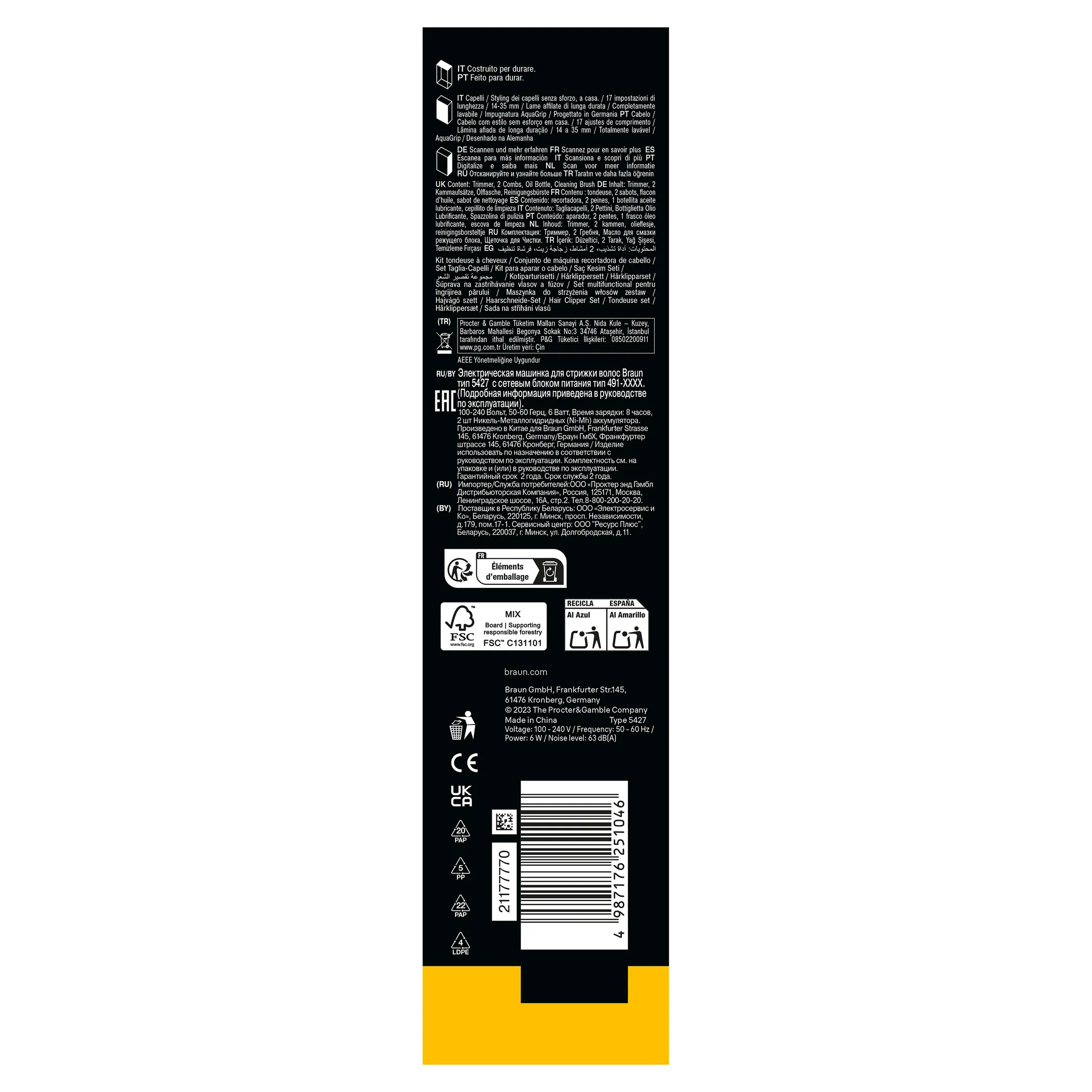 Braun Tondeuse cheveux HC 5530 image