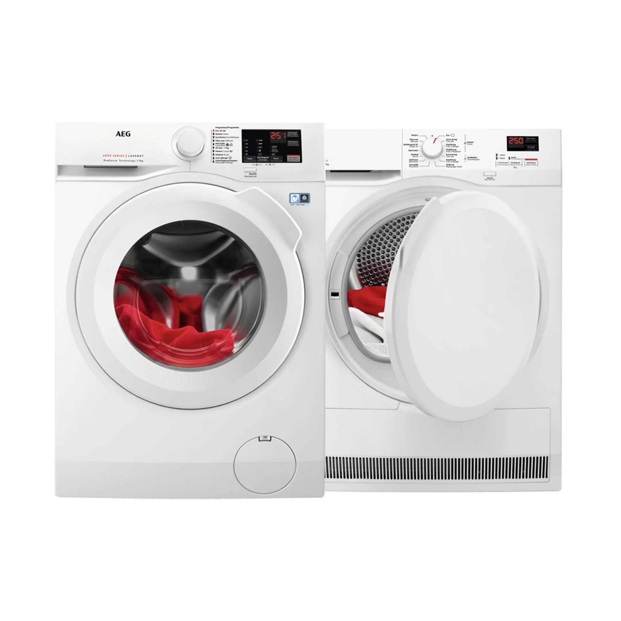 Bundel - Wasmachine LF62R74KR ProSense + Droogkast TR77L10Z SensiDry