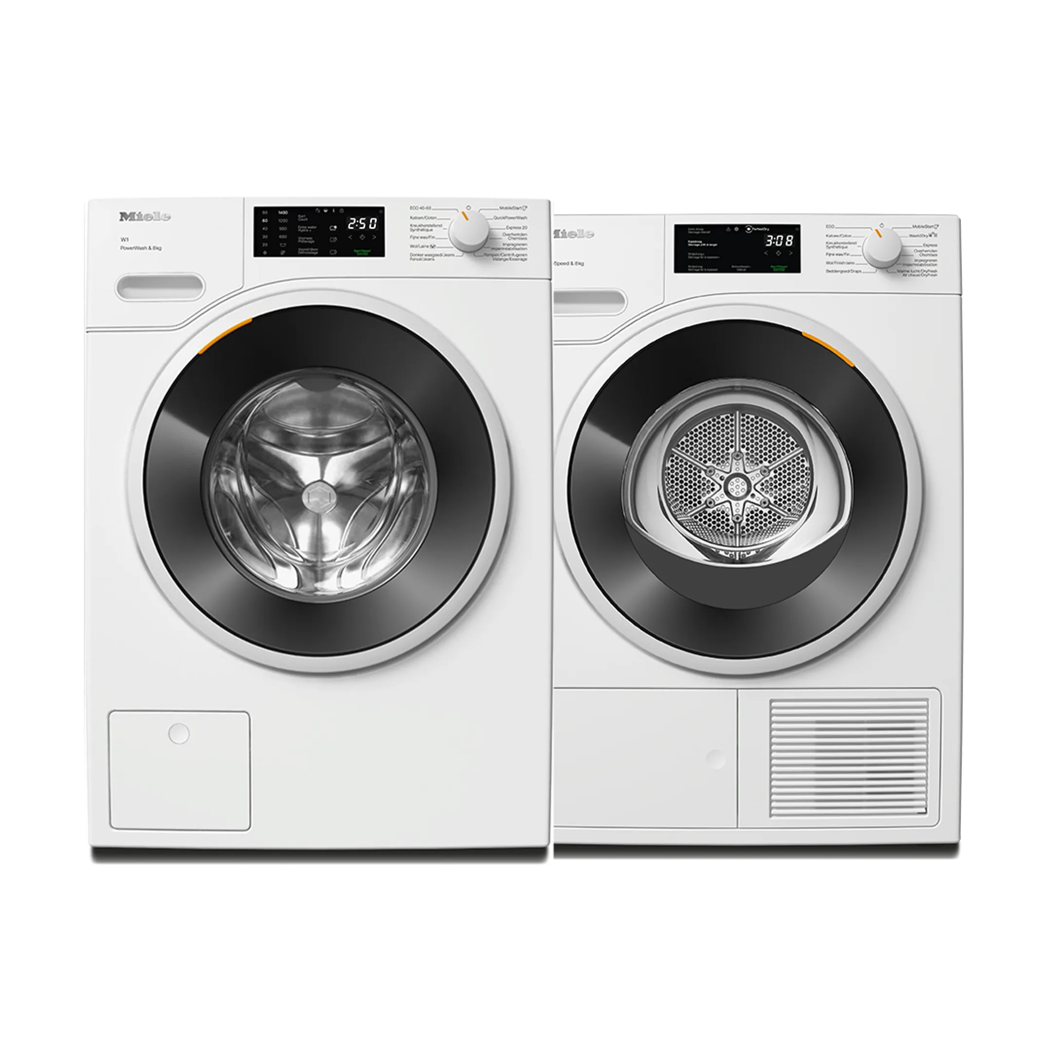 Bundel - Wasmachine WWB360 WCS QuickPowerWash + Droogkast TWC 640 WP EcoSpeed