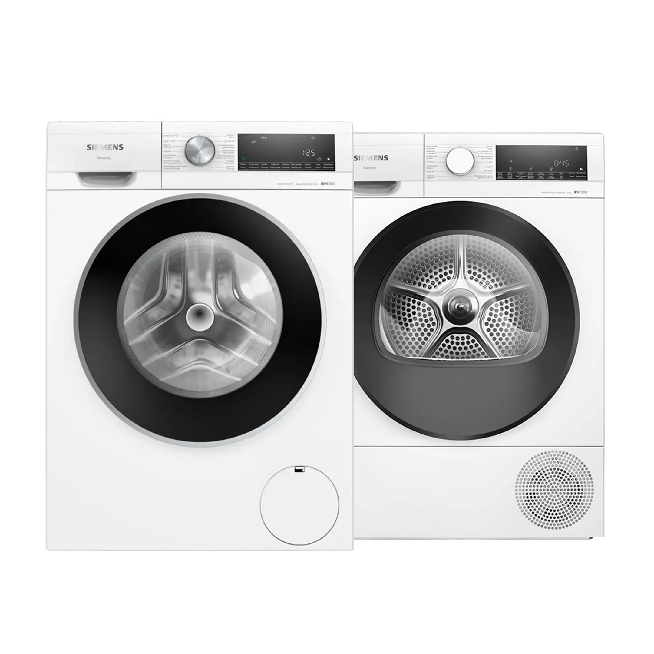 Bundel - Wasmachine WG46G2Z4FG iQ500 antivlekken 9 kg + Droogkast WQ45G2D5FG iQ500 autoDry 9 KG
