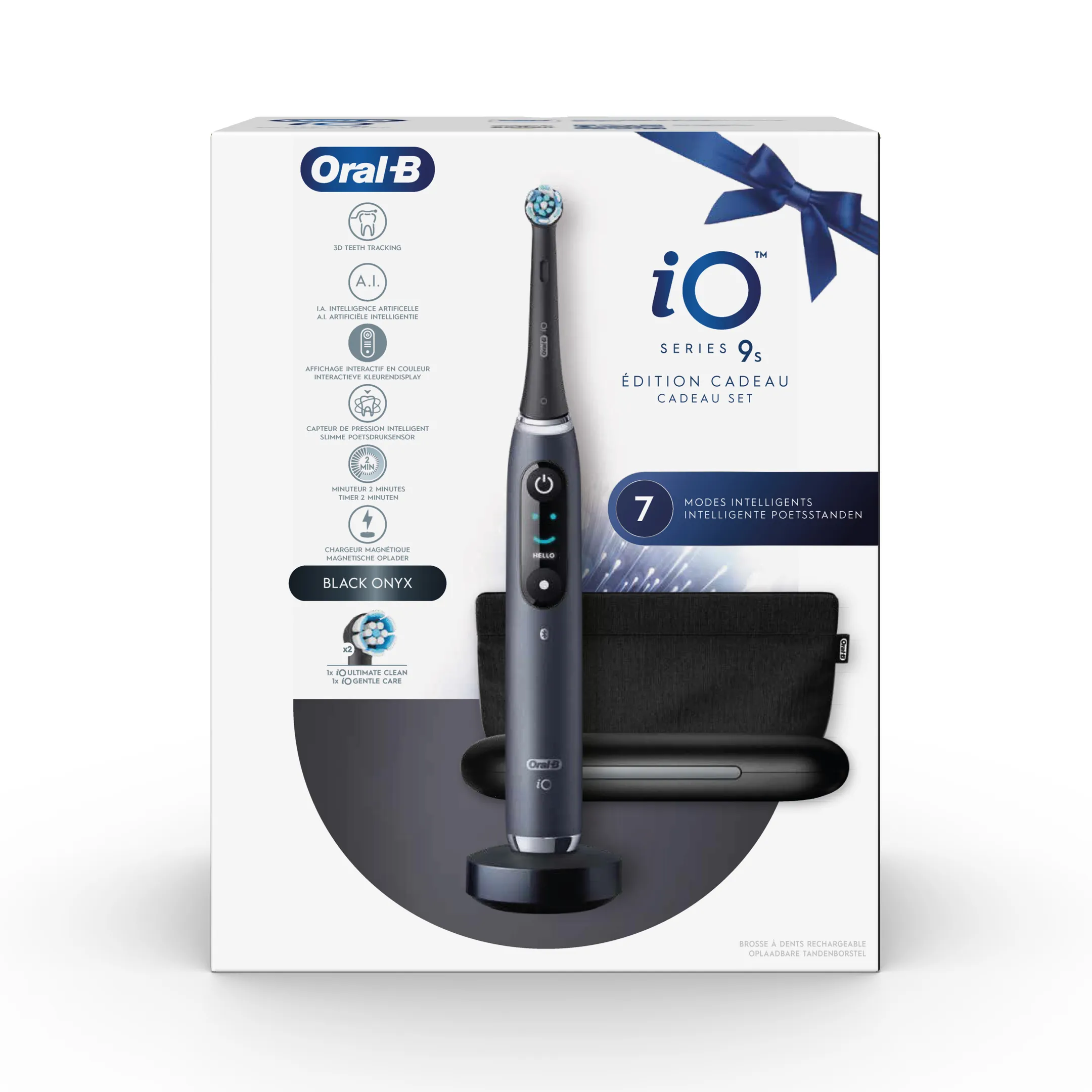 Oral-B Brosse à dents électrique iO9S noir onyx (+1brossette) + Soft Pouch image
