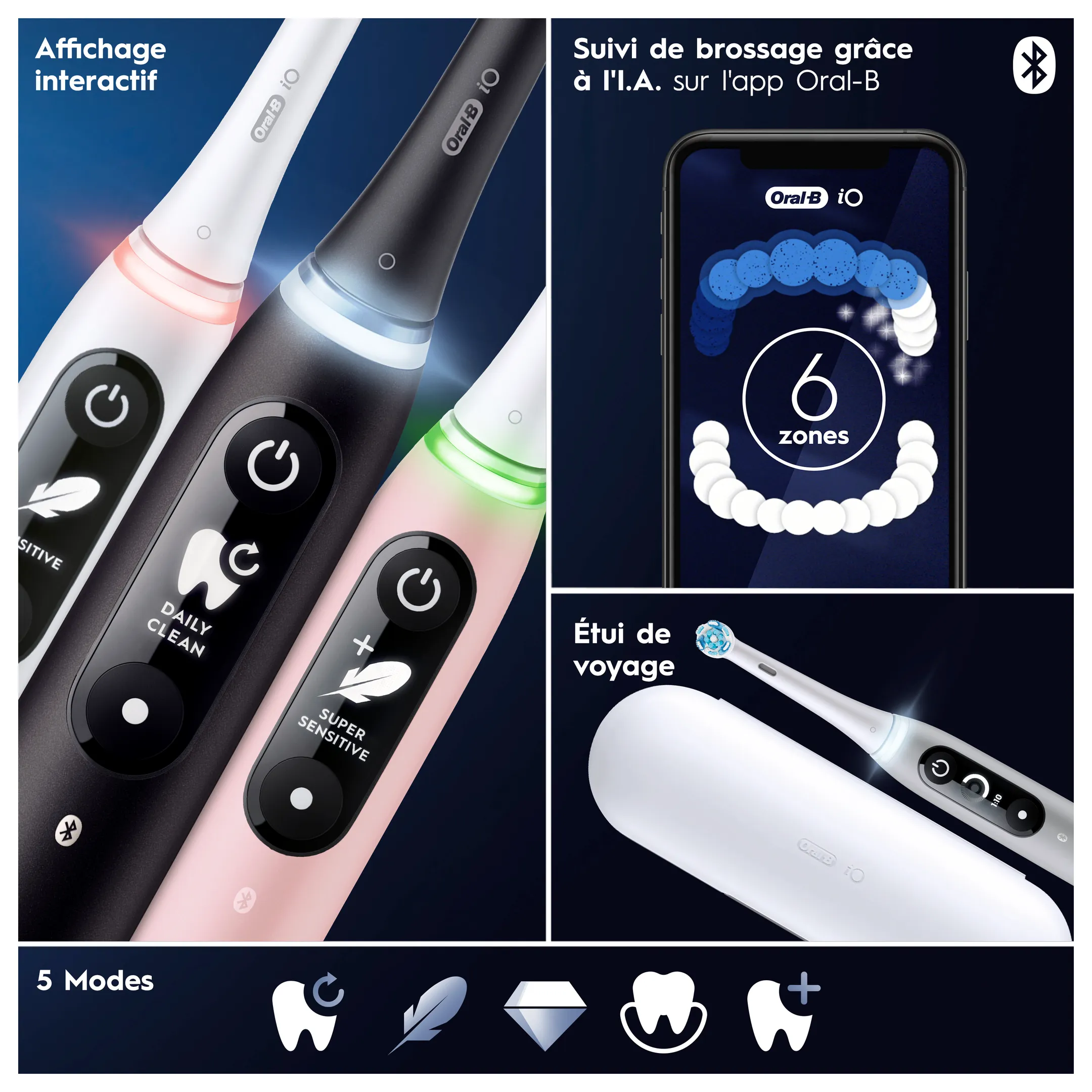 Oral-B Brosse à dents électrique iO6 gris + étui image