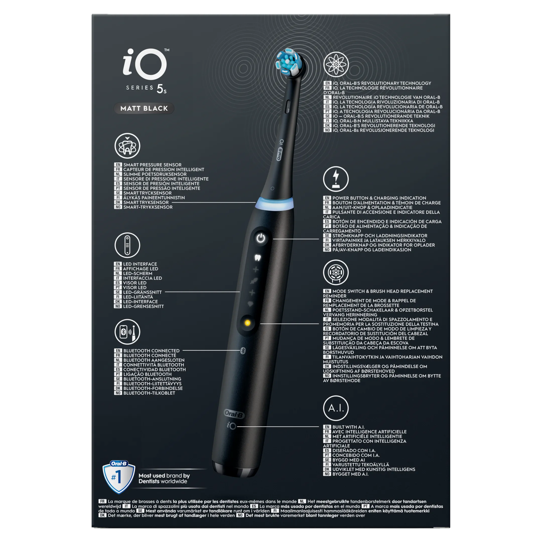 Oral-B Brosse à dents électrique  iO5 noir + etui + pouch image