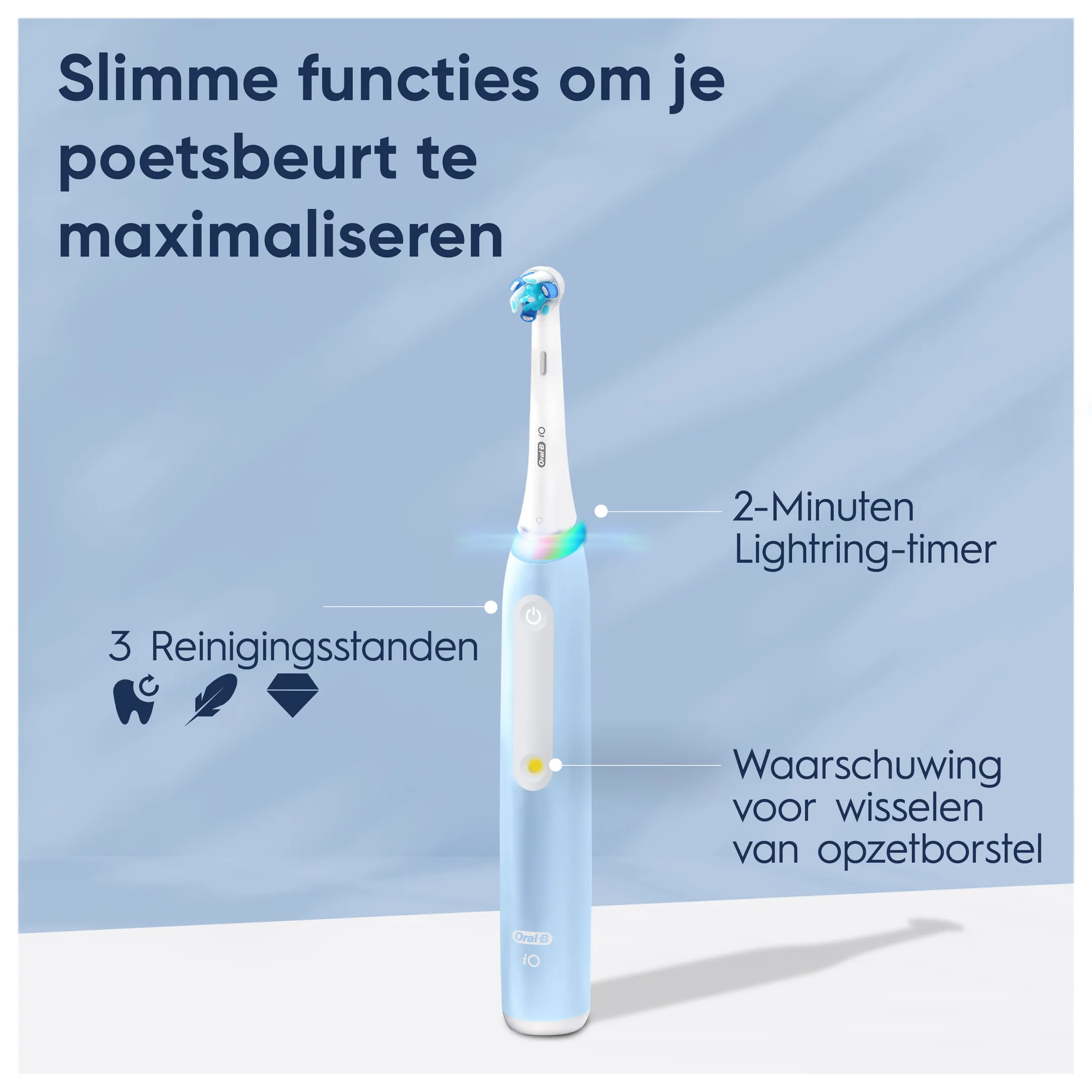 Oral-B Elektrische tandenborstel iO3 blauw + pouch special edition image