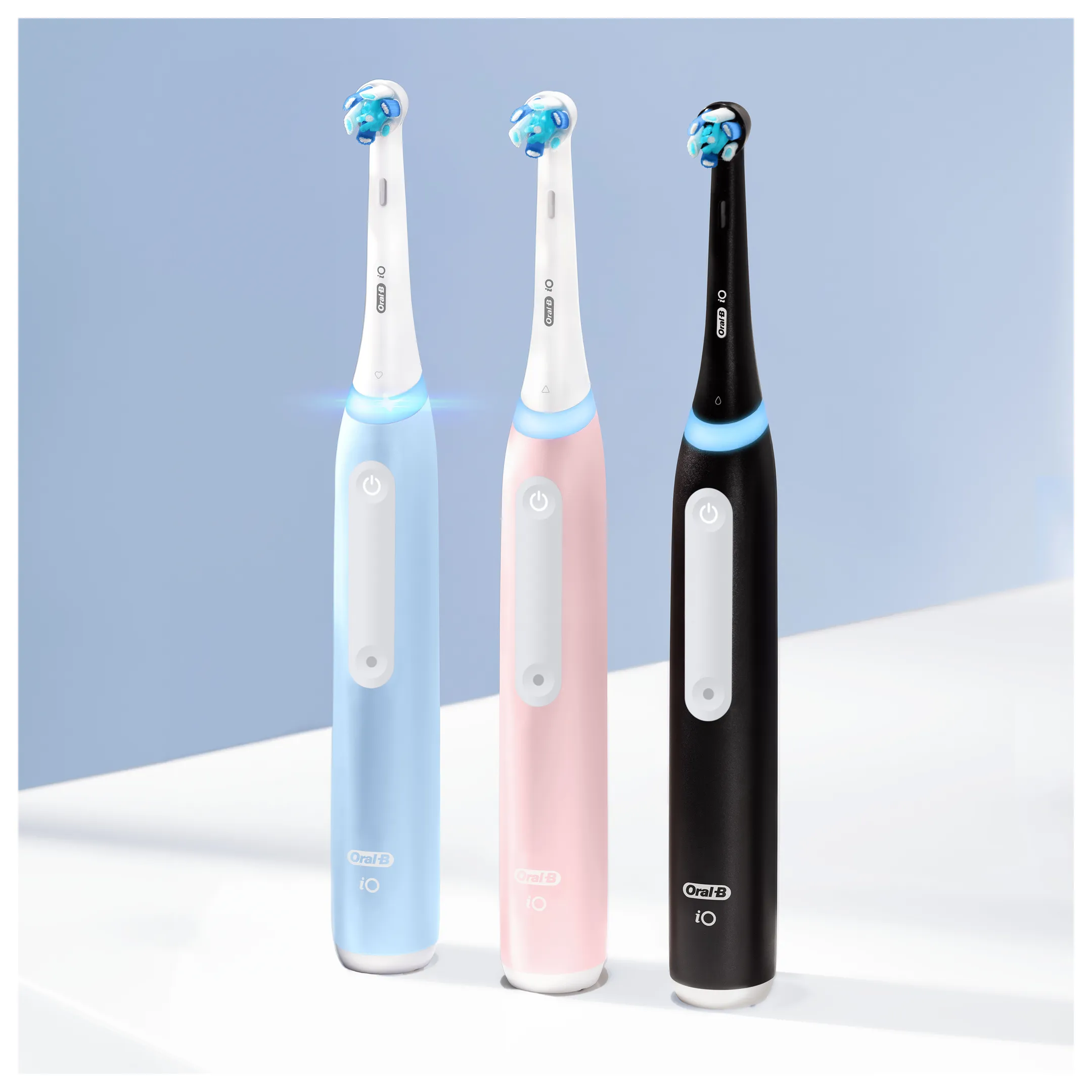Oral-B Brosse à dents électrique iO3 Duo Matt Noir/Ice Bleu + Étui de voyage image