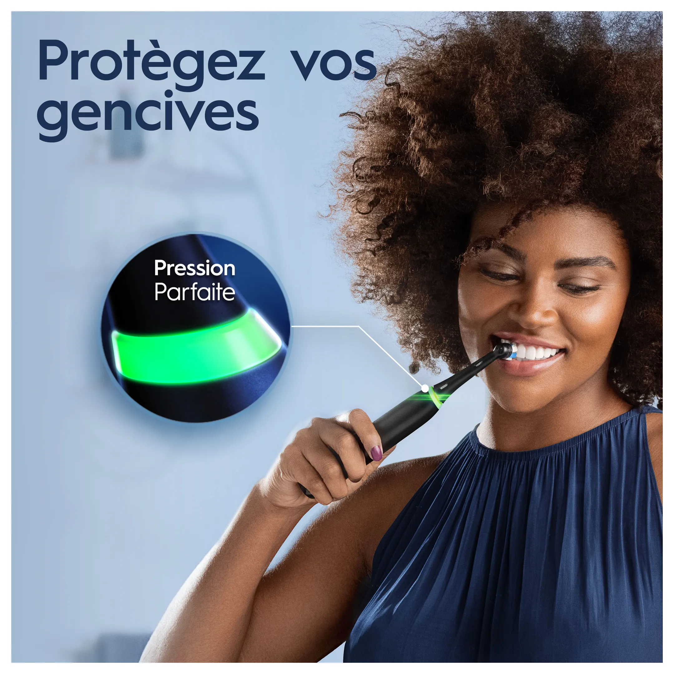 Oral-B Brosse à dents électrique iO3 Duo Matt Noir/Ice Bleu + Étui de voyage image