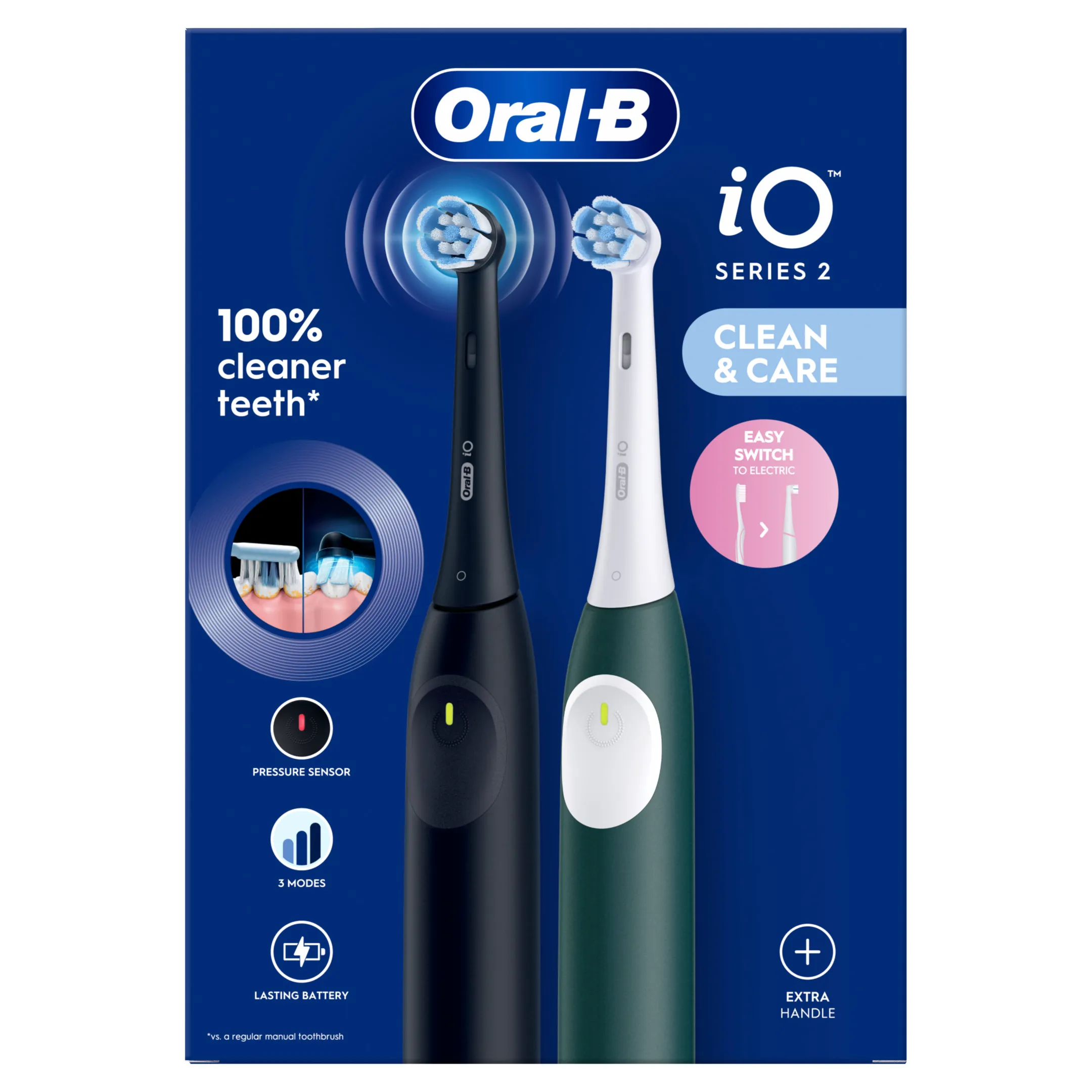 Oral-B Elektrische tandenborstel iO2 Duo zwart/groen image