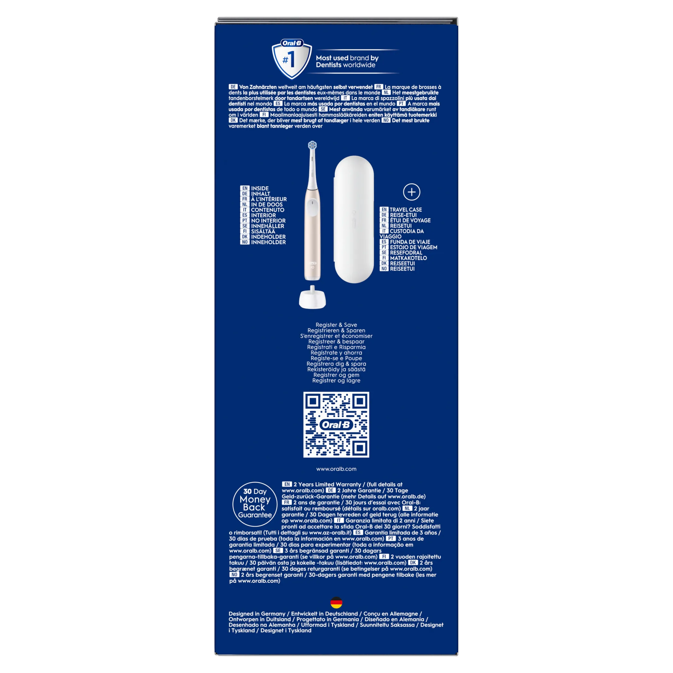 Oral-B Brosse à dents électrique iO2 rose + étui de voyage image