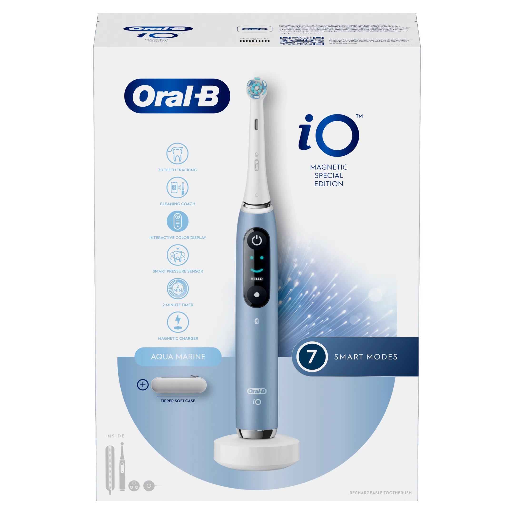 Oral-B Brosse à dents électrique iO Metalic bleu + étui de voyage image