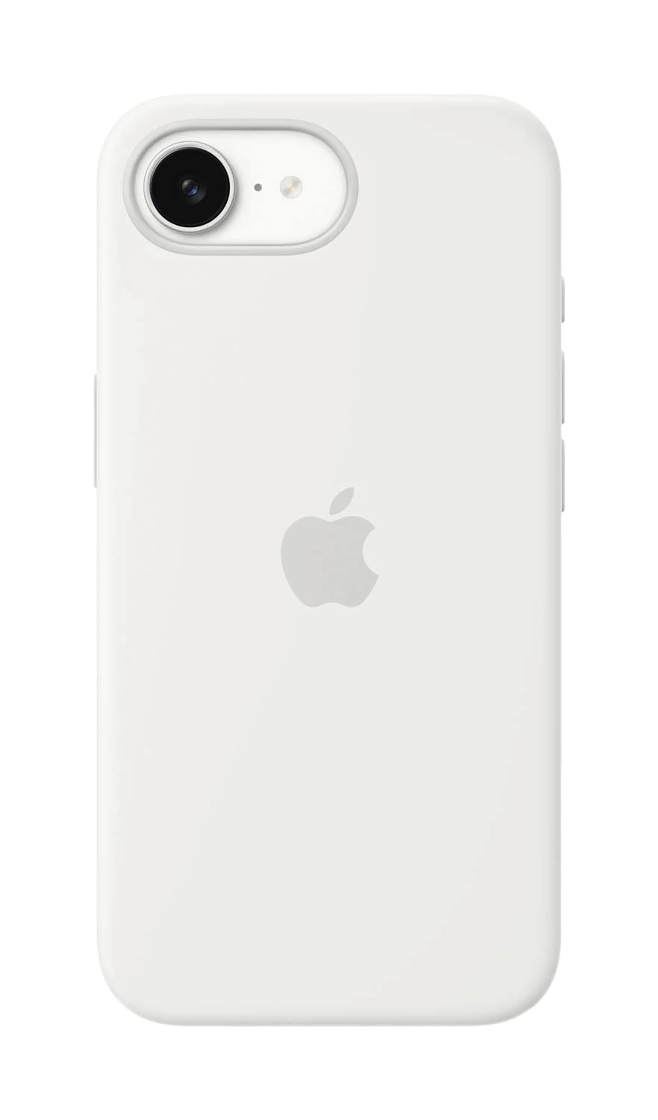 Coque en silicone pour iPhone 16e – Blanc