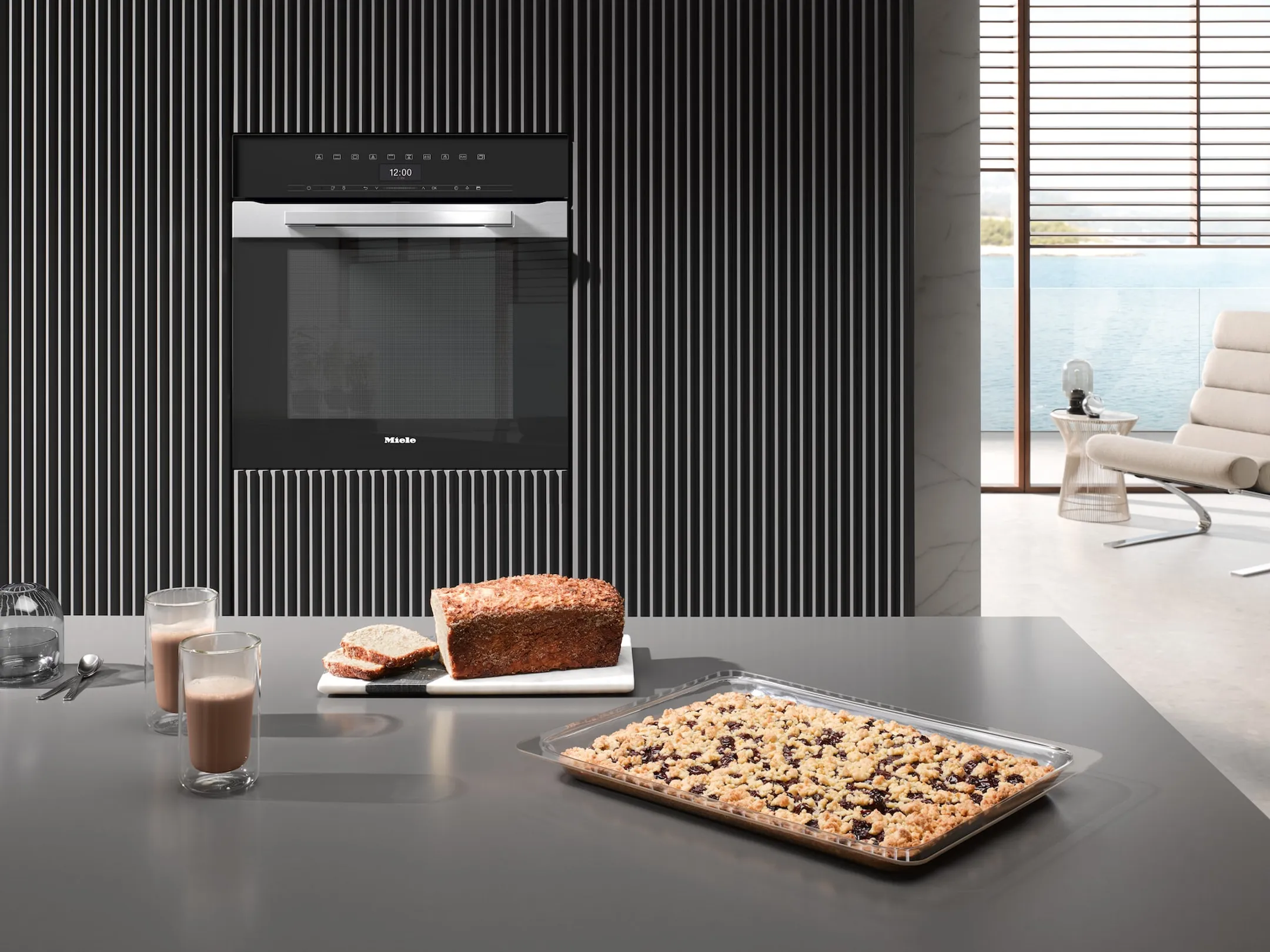 Inbouw oven H 7464 BP Roestvrij staal met CleanSteel