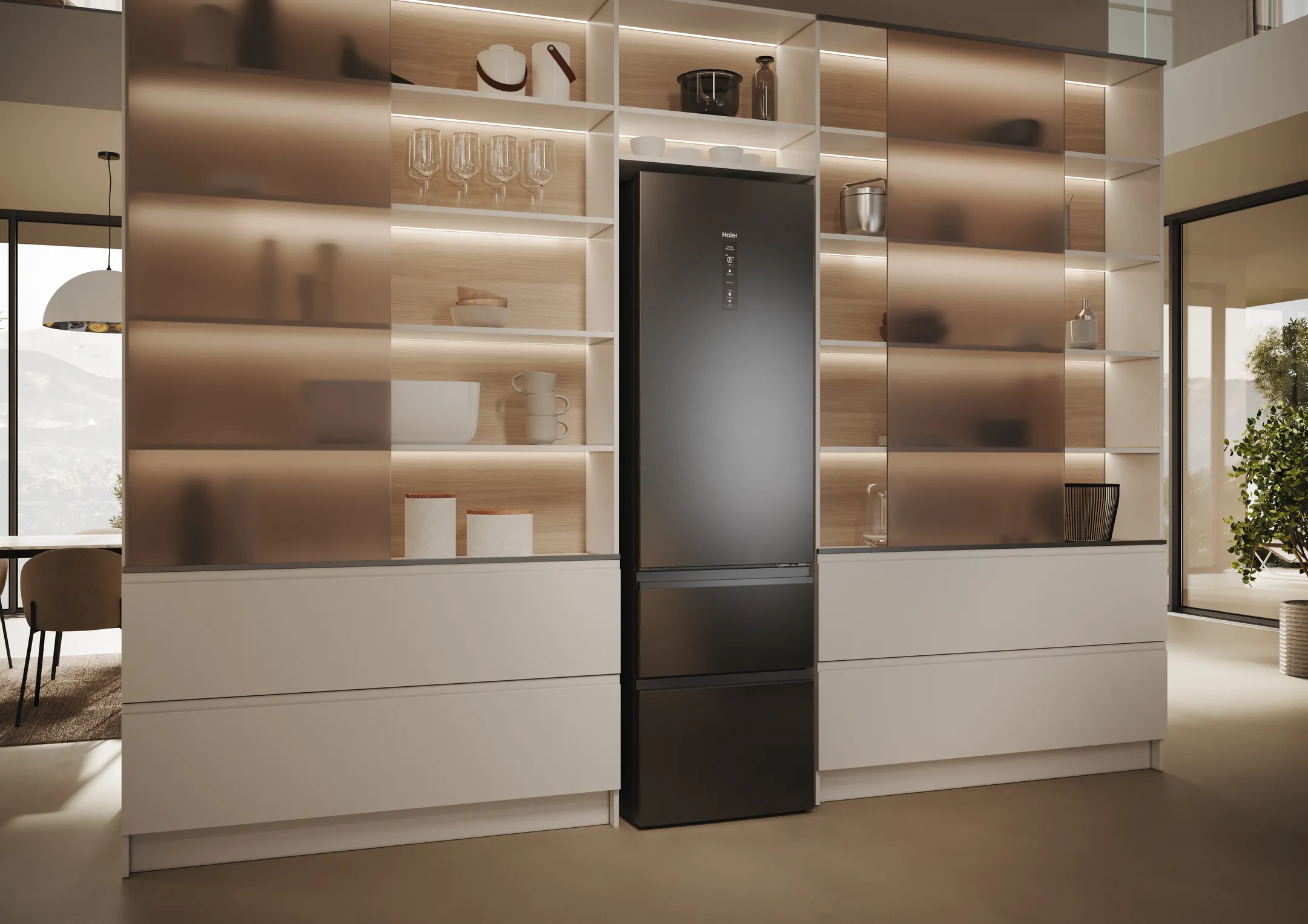 Haier Combi frigo congélateur HTW5620CNMP Fresher Techs image