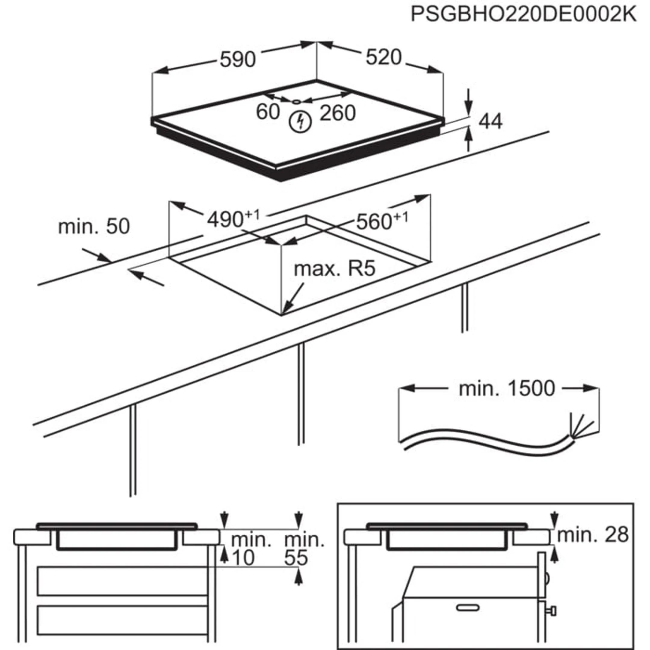 AEG Taque induction TI64IB1FFB SenseBoil® image