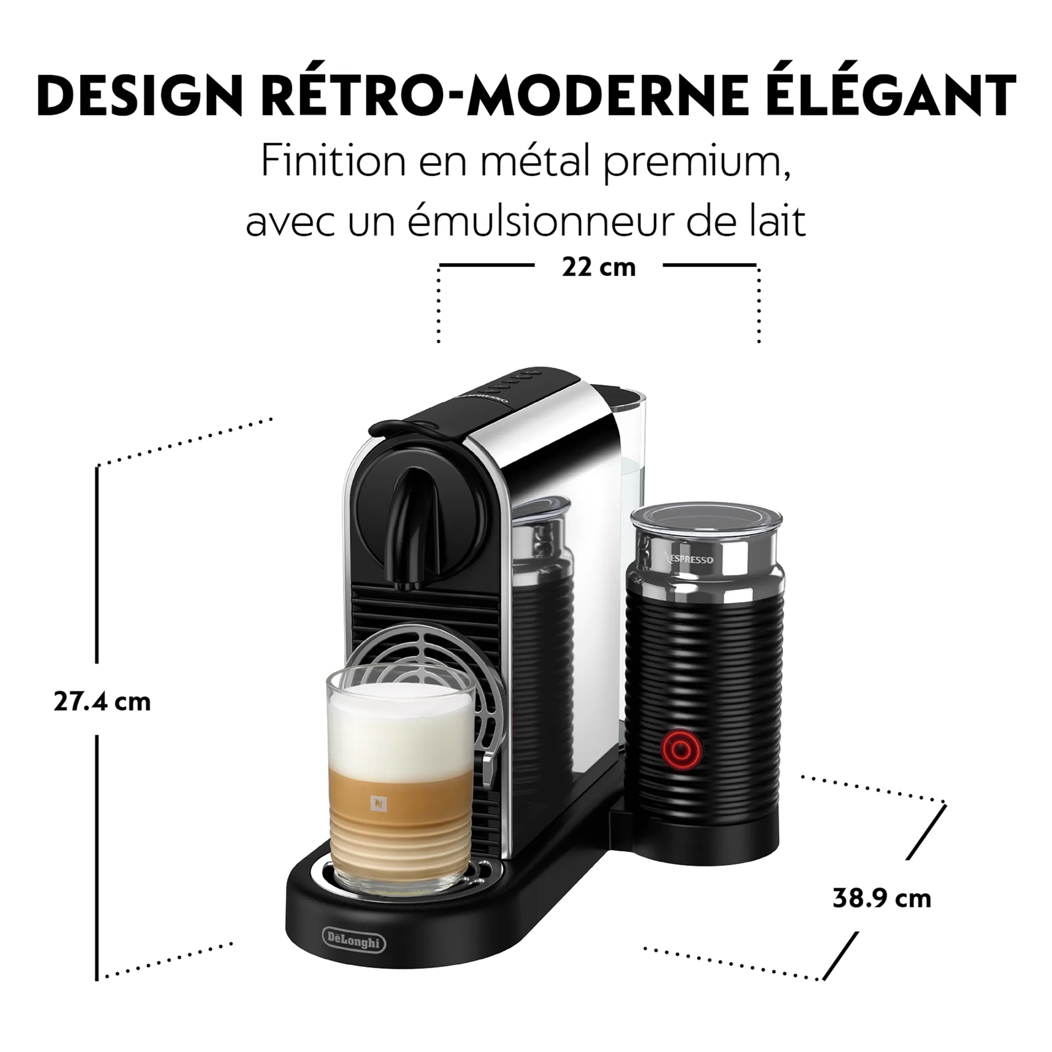 De'Longhi Nespresso Machine à café Citiz & Milk Platinum Stainless Steel image