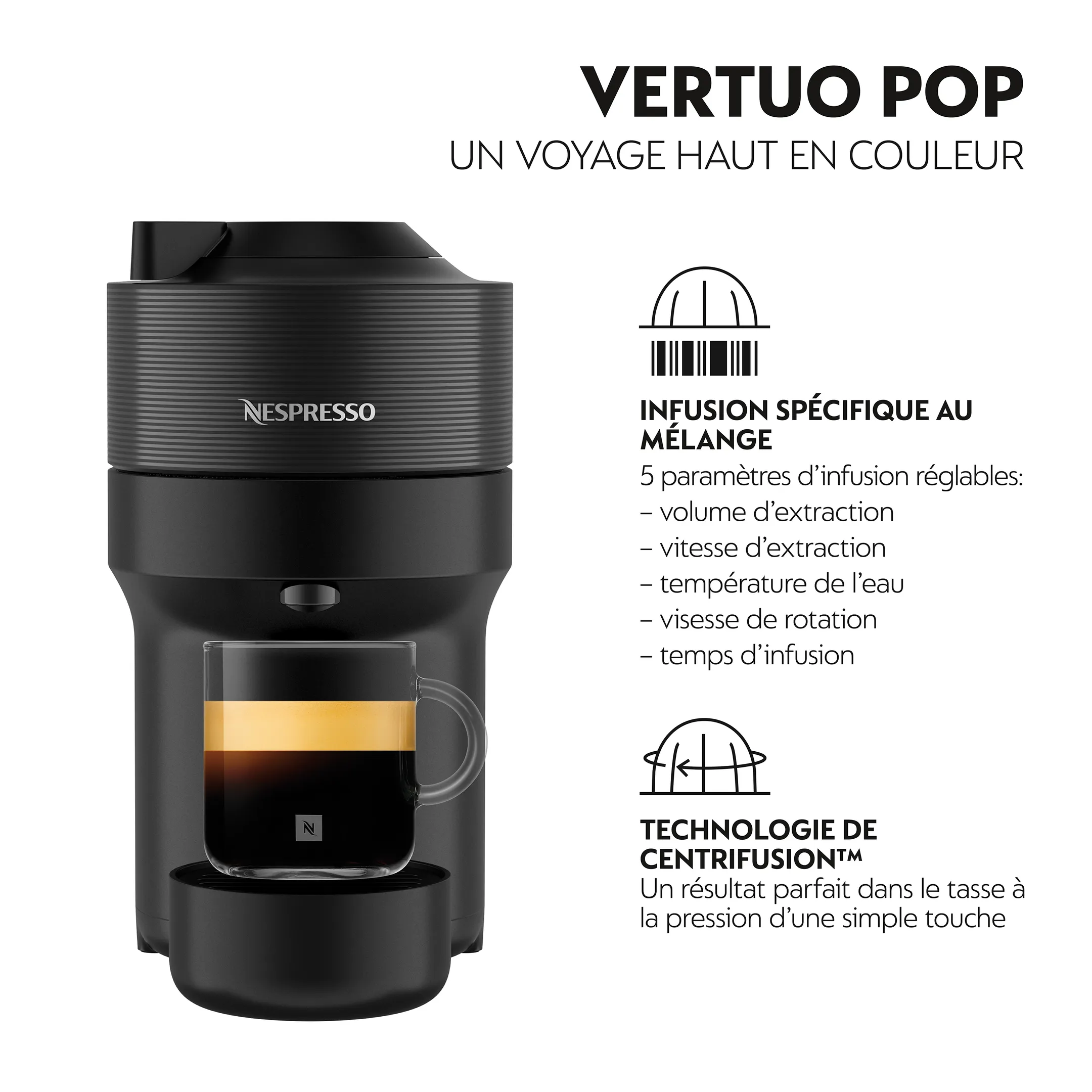 De'Longhi Nespresso Machine à café Vertuo Pop Black image