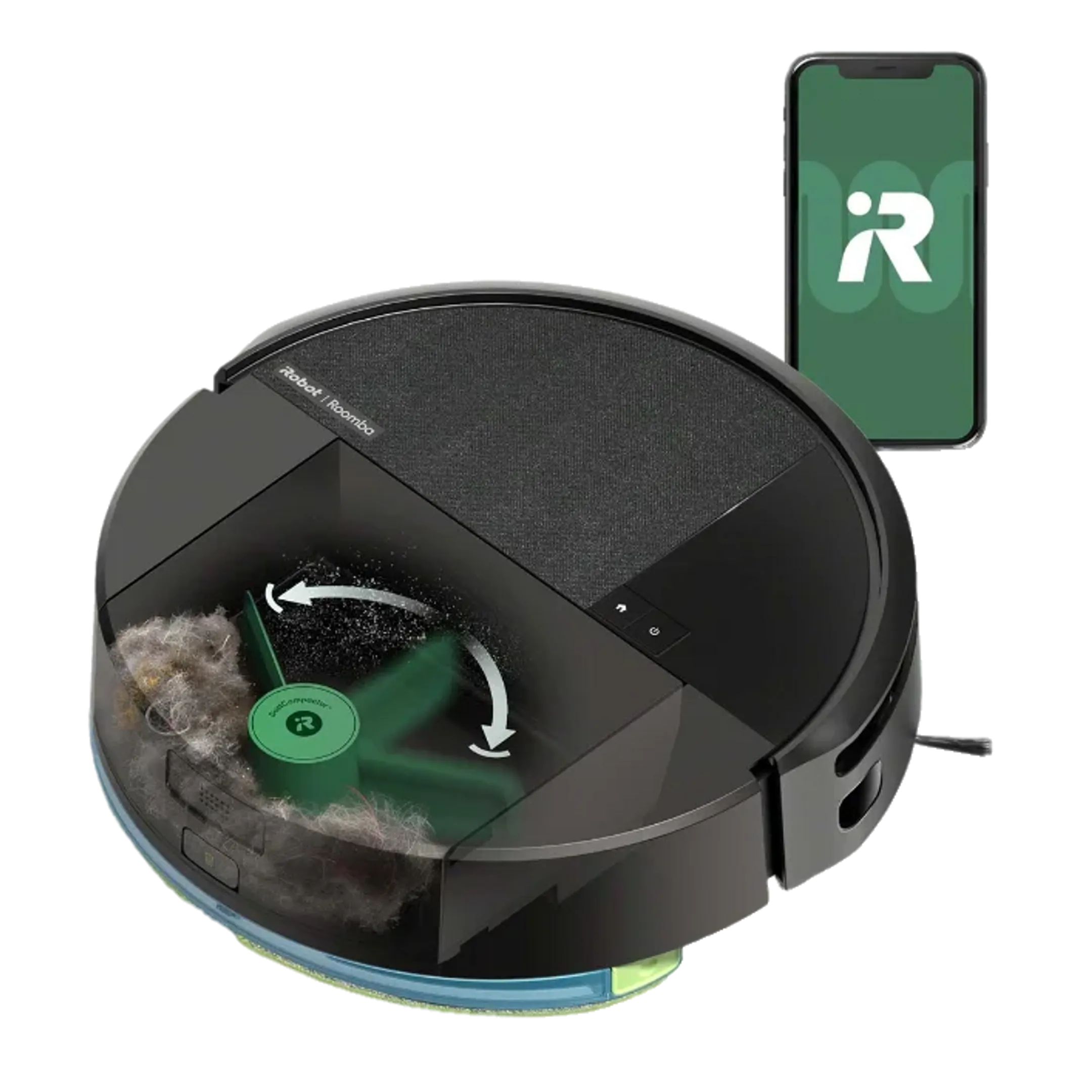 Robotstofzuiger 2in1 Combo 205 DustCompactor Zwart
