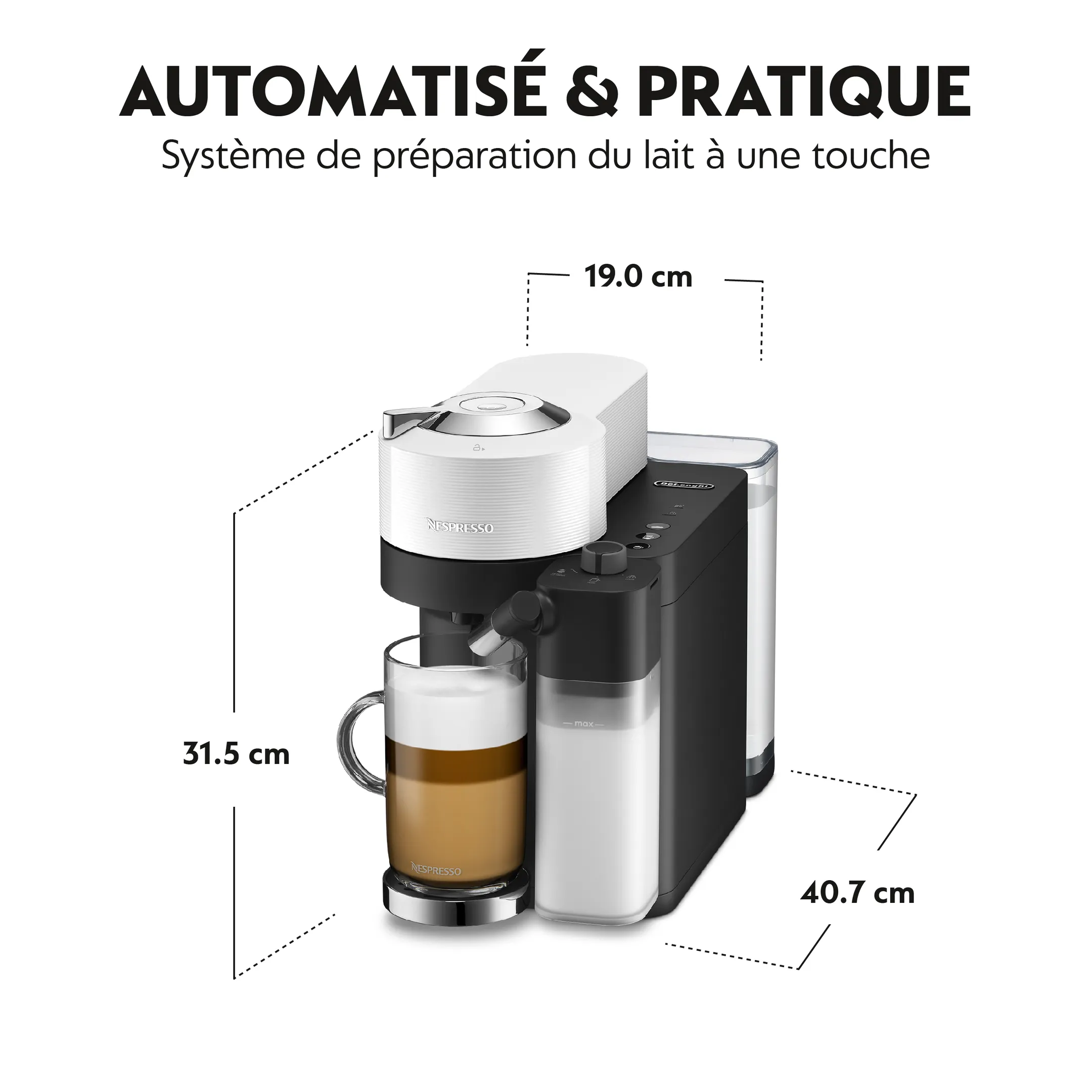 De'Longhi Nespresso Machine à café Vertuo Lattissima White image