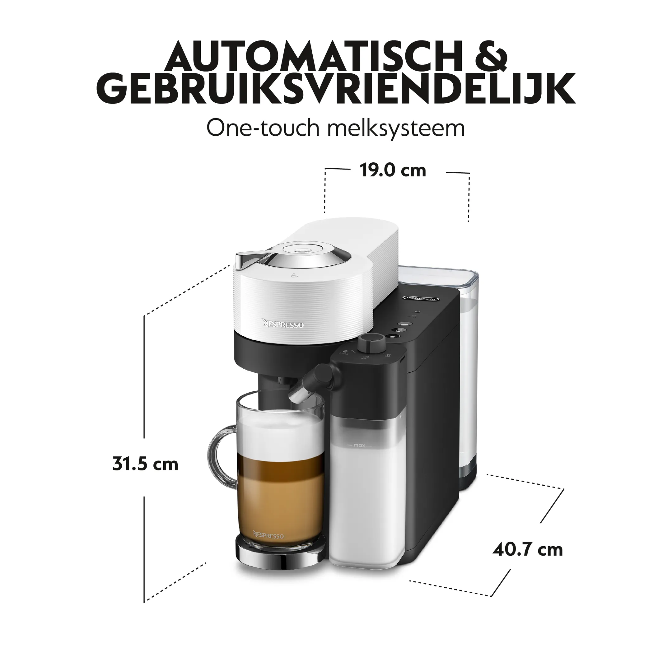 De'Longhi Nespresso Koffiemachine Vertuo Lattissima White image