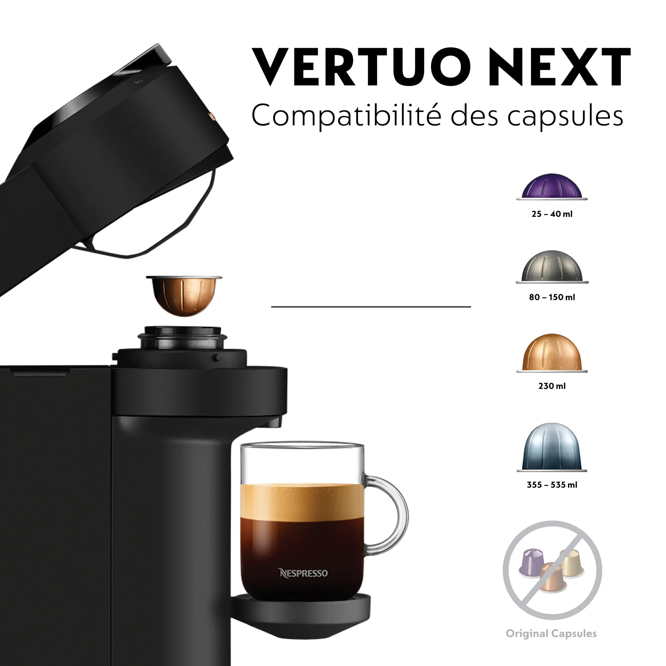 De'Longhi Nespresso Machine à café Vertuo Next Matt Black image