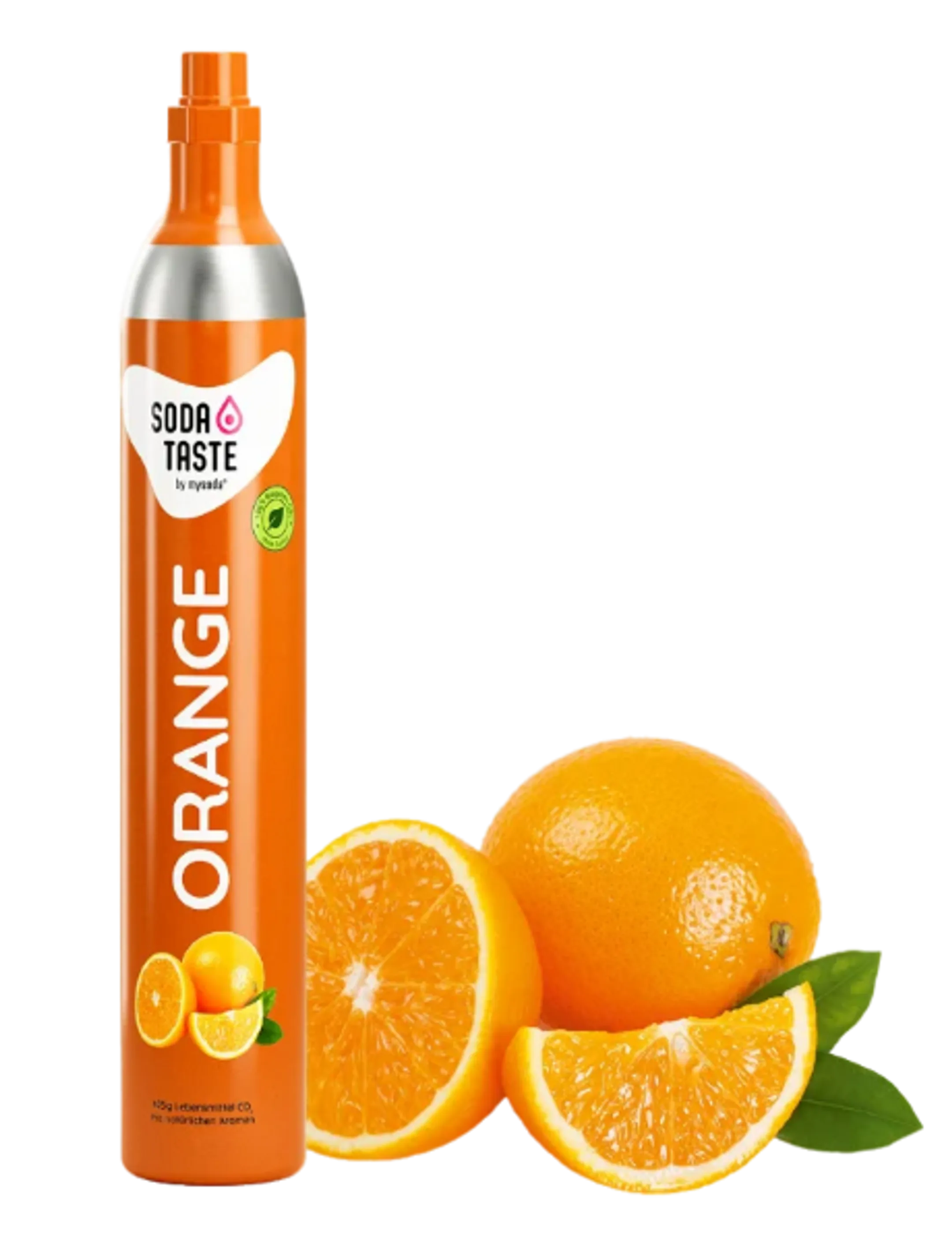 Bio CO2 met 100% natuurlijke aroma van sinaasappel