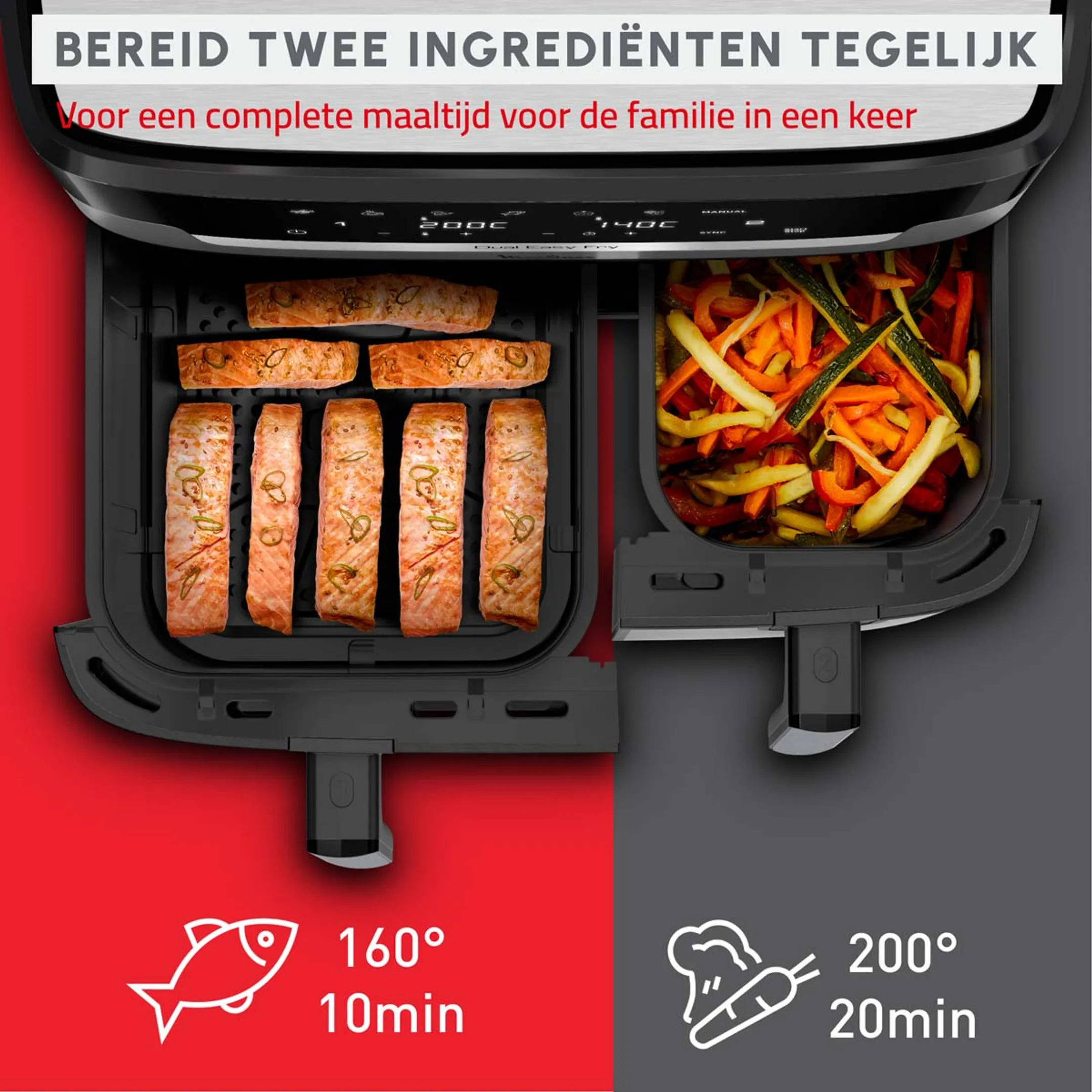 Moulinex Airfryer Dual Easy Fry XXL EZ942DFO image