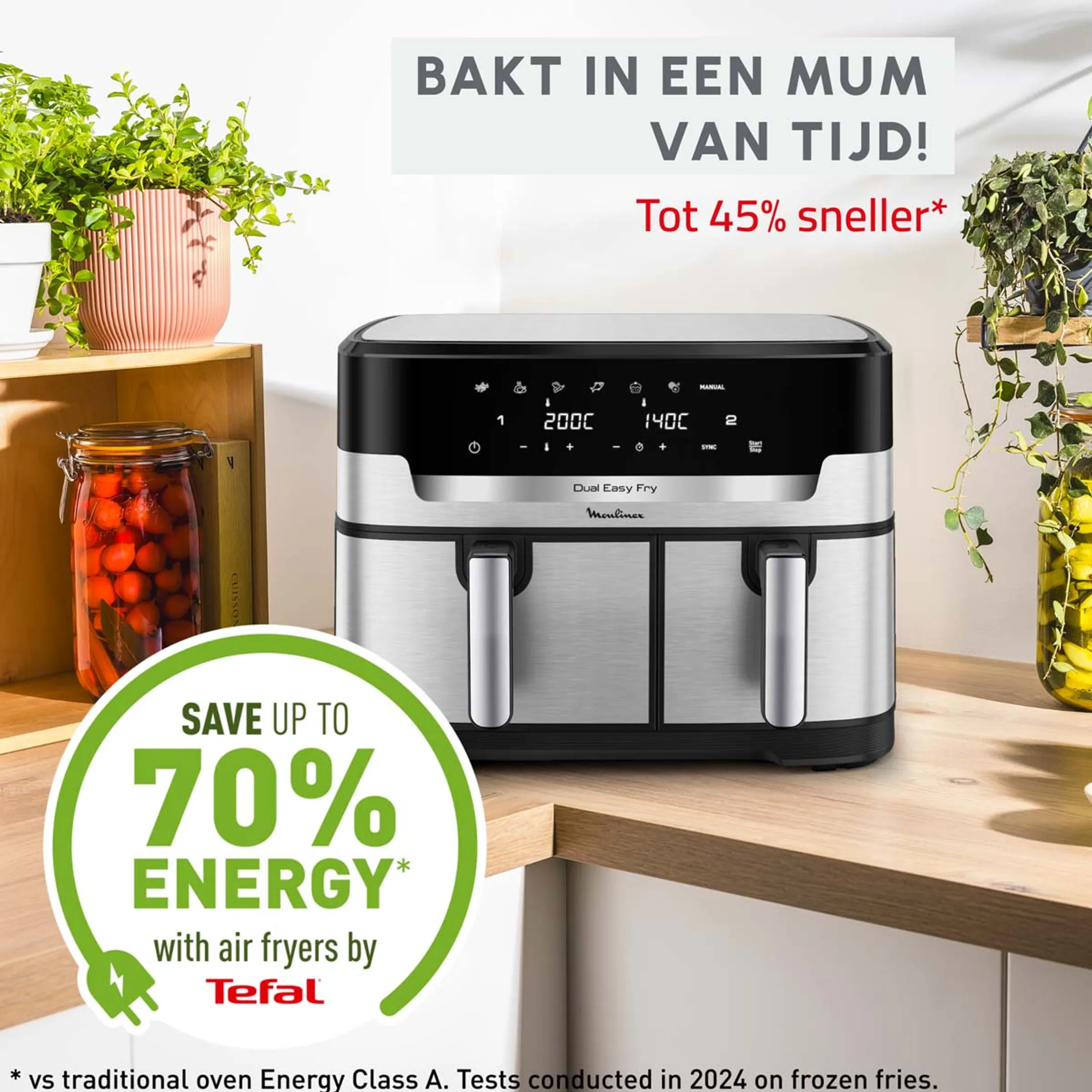 Moulinex Airfryer Dual Easy Fry XXL EZ942DFO image