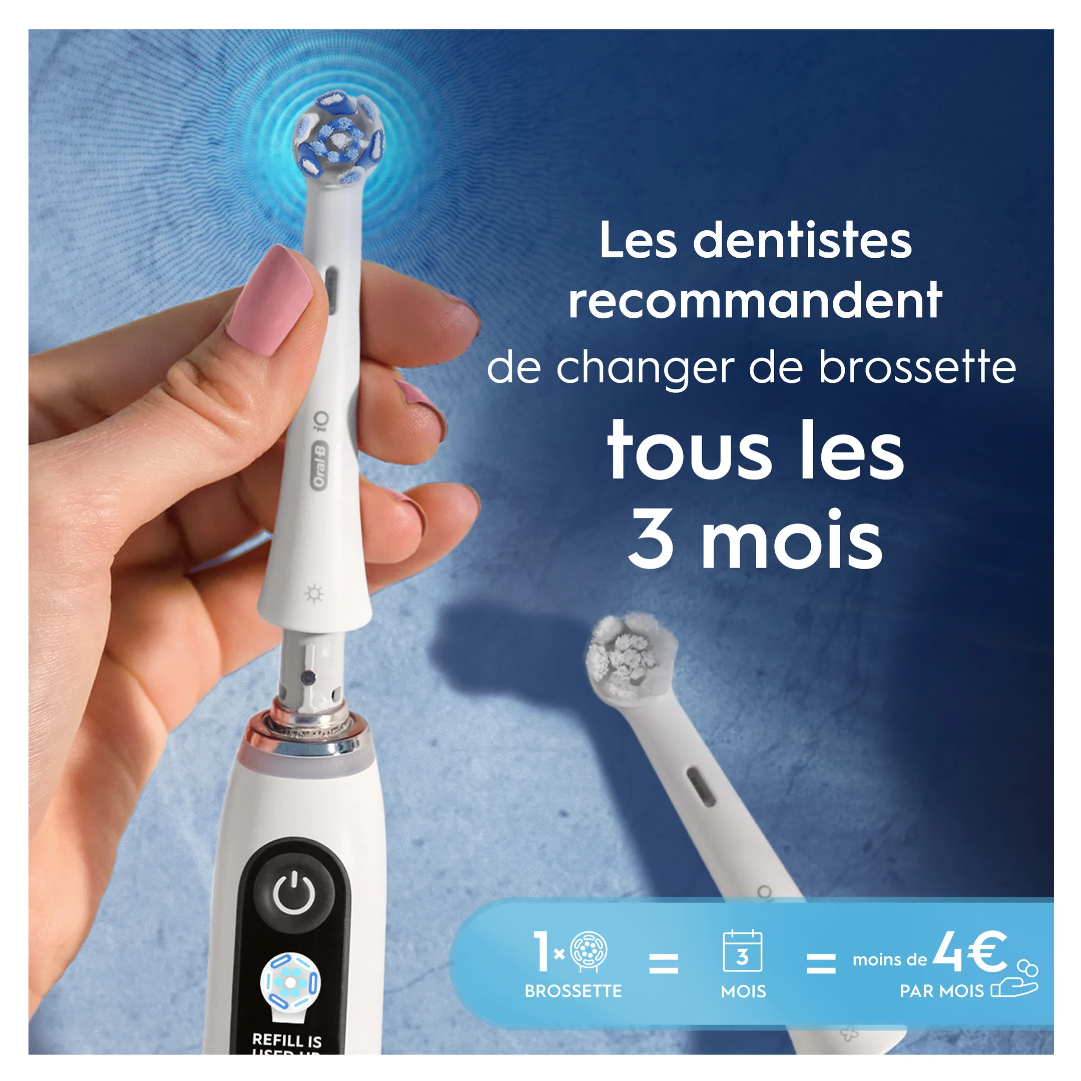 Oral-B Brossettes ORAL-B IO Ultimate clean blanc 2CT image