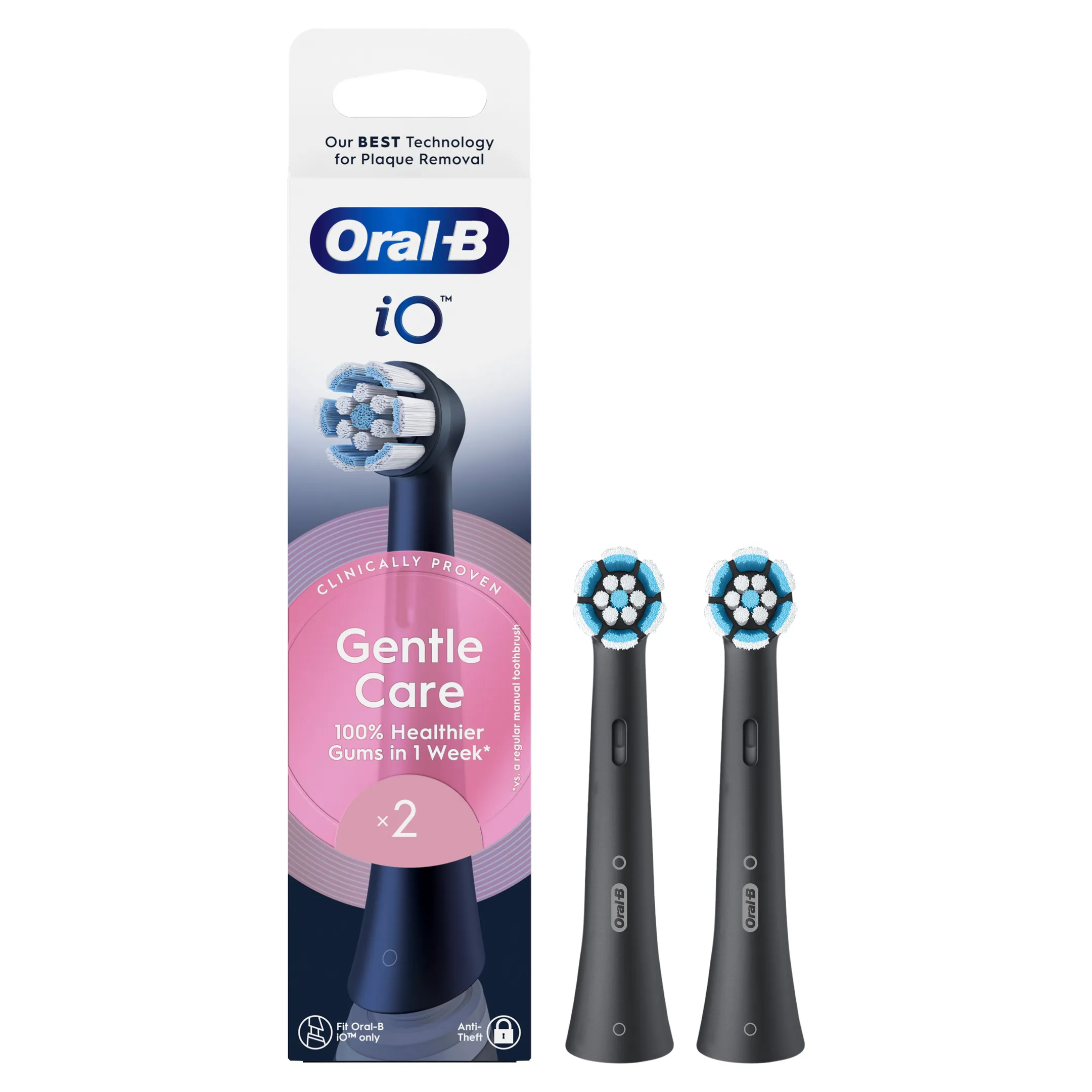 Opzetborstel ORAL-B IO Gentle clean zwart 2CT