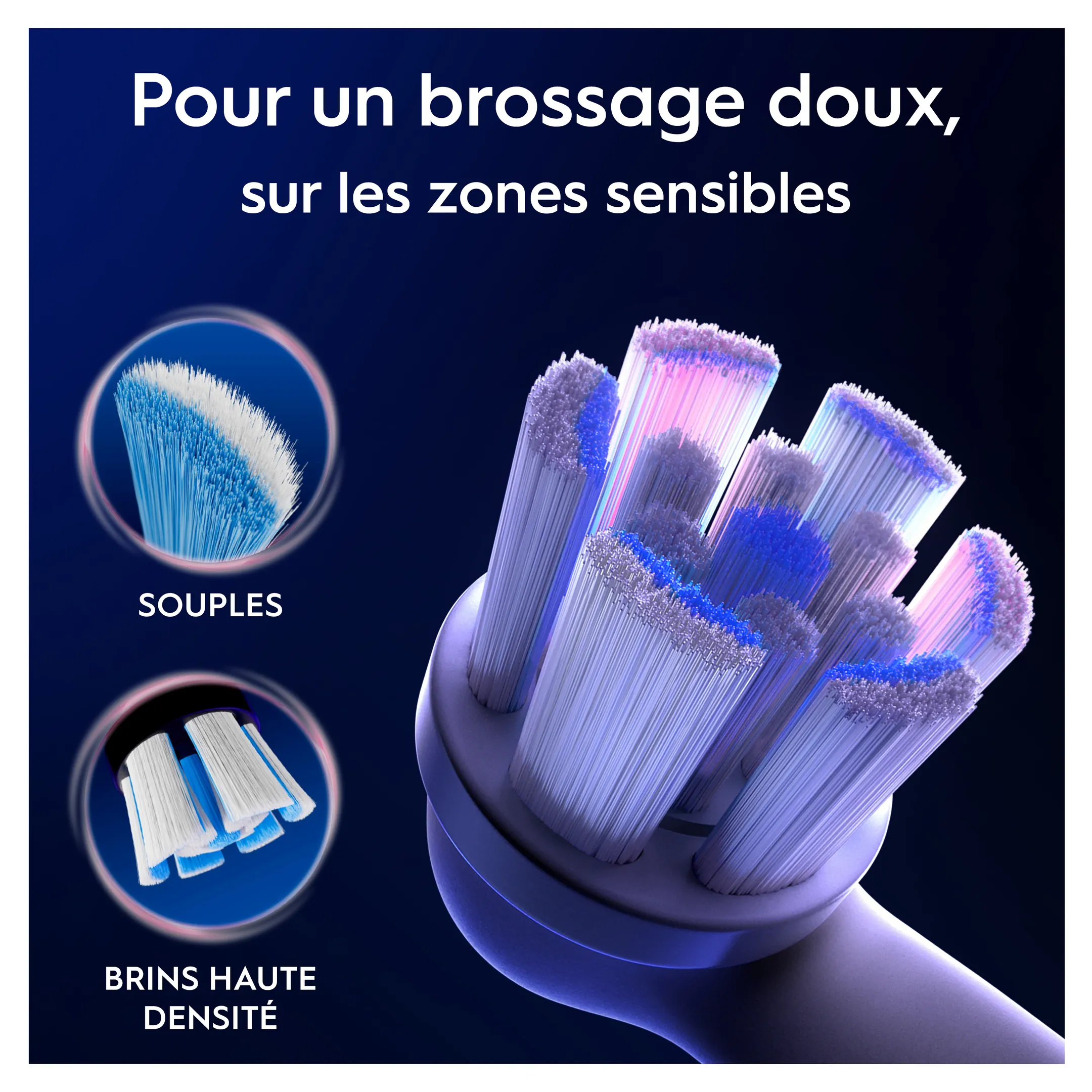 Brossettes ORAL-B IO Gentle clean blanc - 2pcs