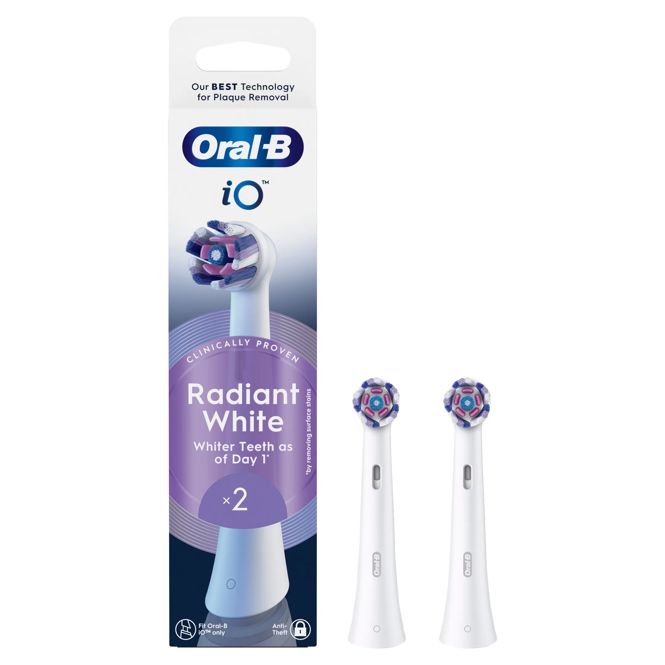 Oral-B Brossettes ORAL-B IO RADIANT blanc 2CT image