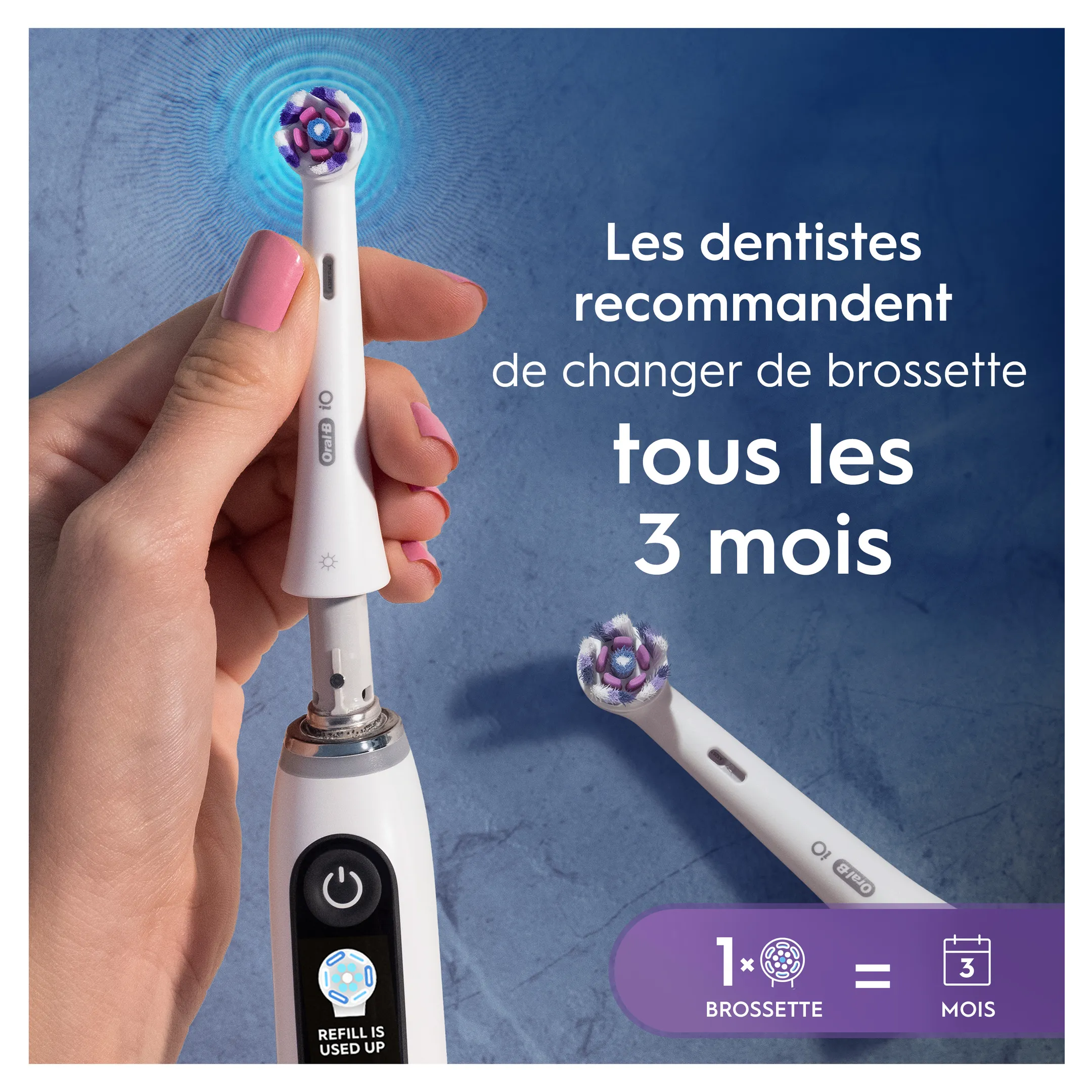 Oral-B Brossettes ORAL-B IO RADIANT blanc 2CT image