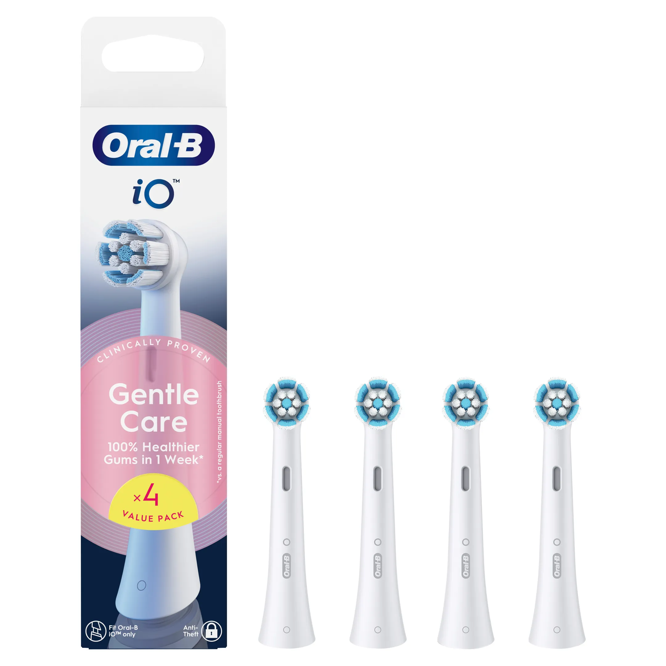 Opzetborstel ORAL-B  IO GENTLE CARE wit 4CT
