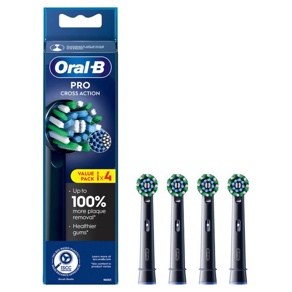 Brossettes ORAL-B CrossAction noir XF - 4pcs